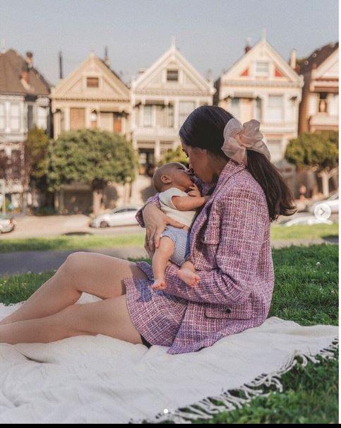 Influencer Jordan White wearing AVEC LES FILLES