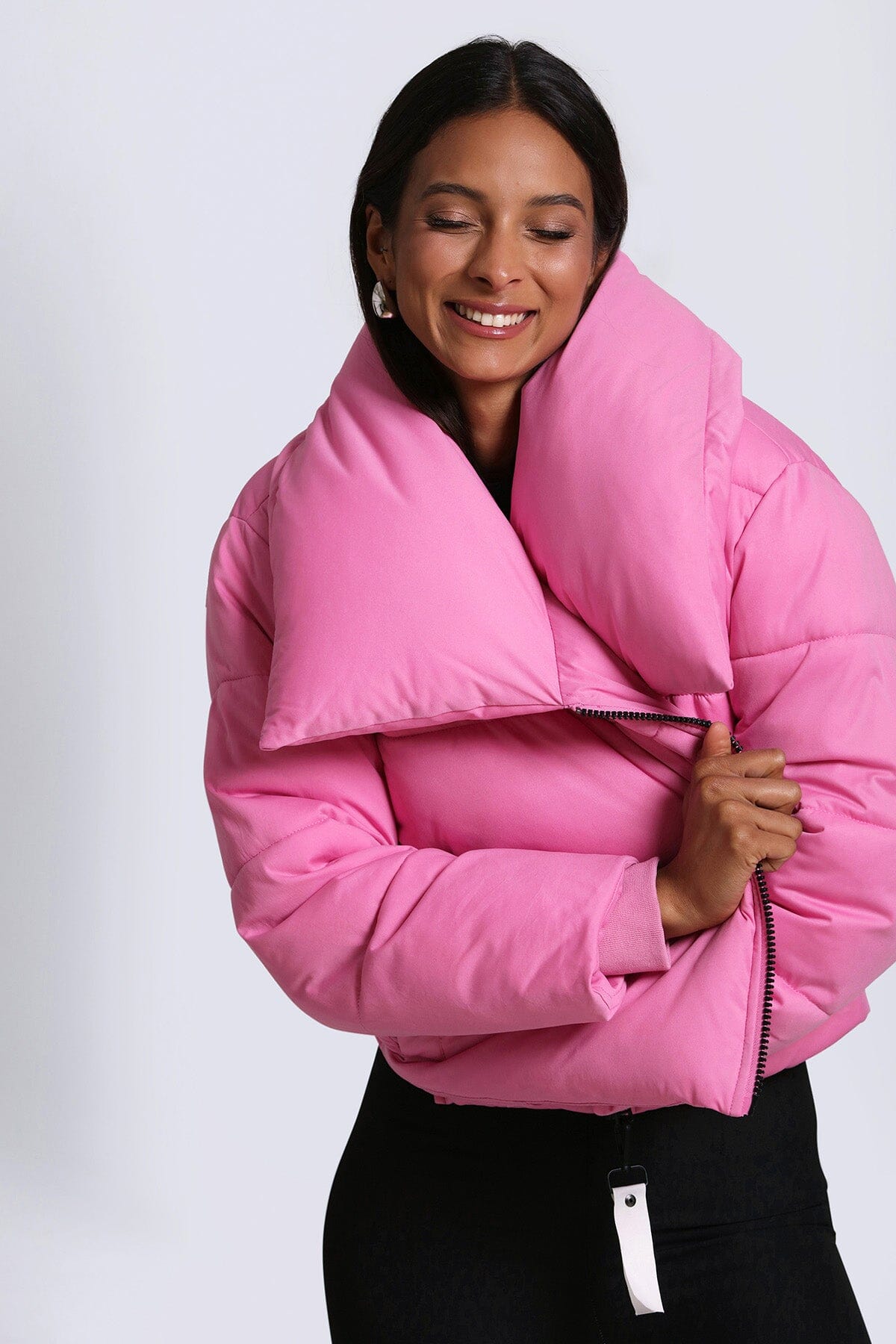 Pink envelope store coat