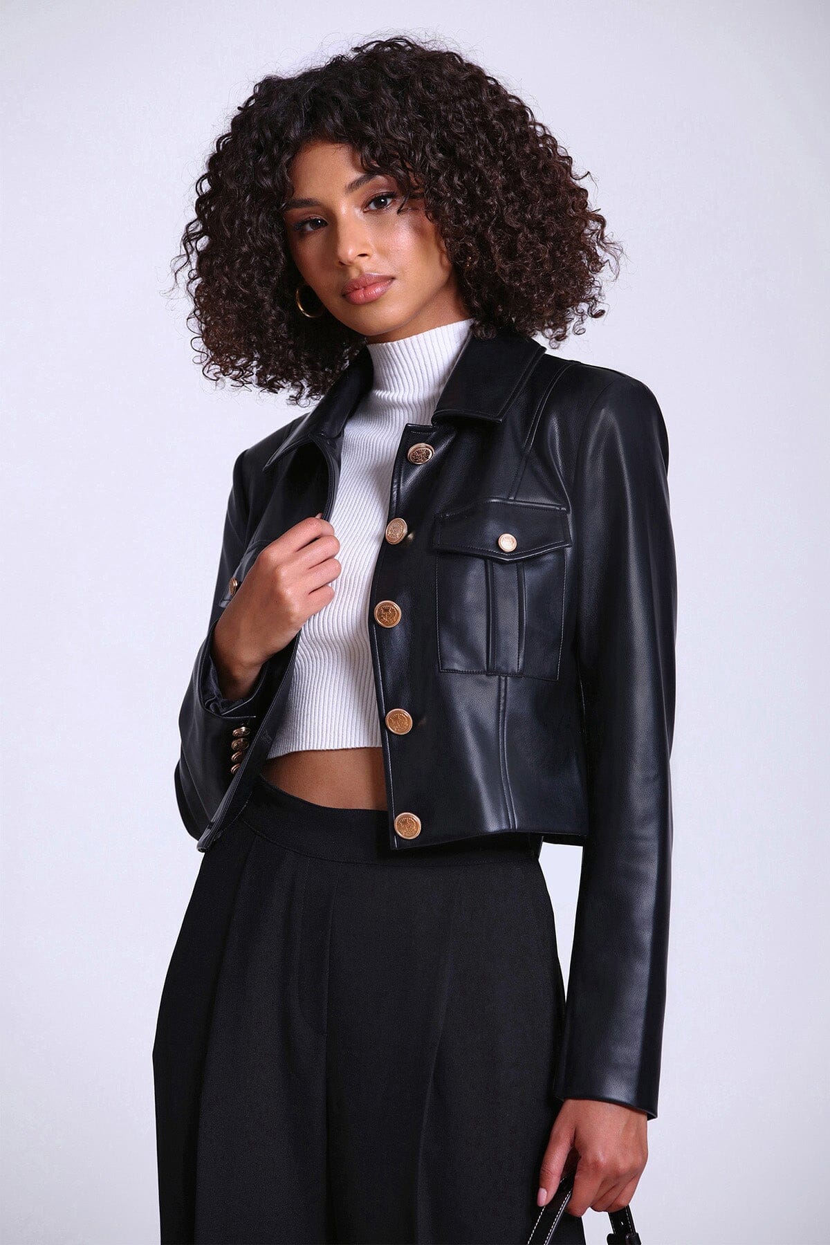 Faux-Ever Leather™ Military Jacket