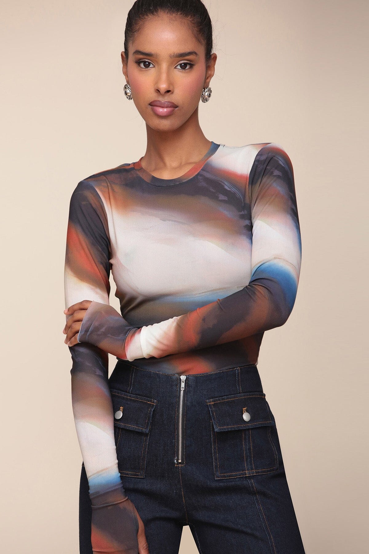 Mesh top print best sale