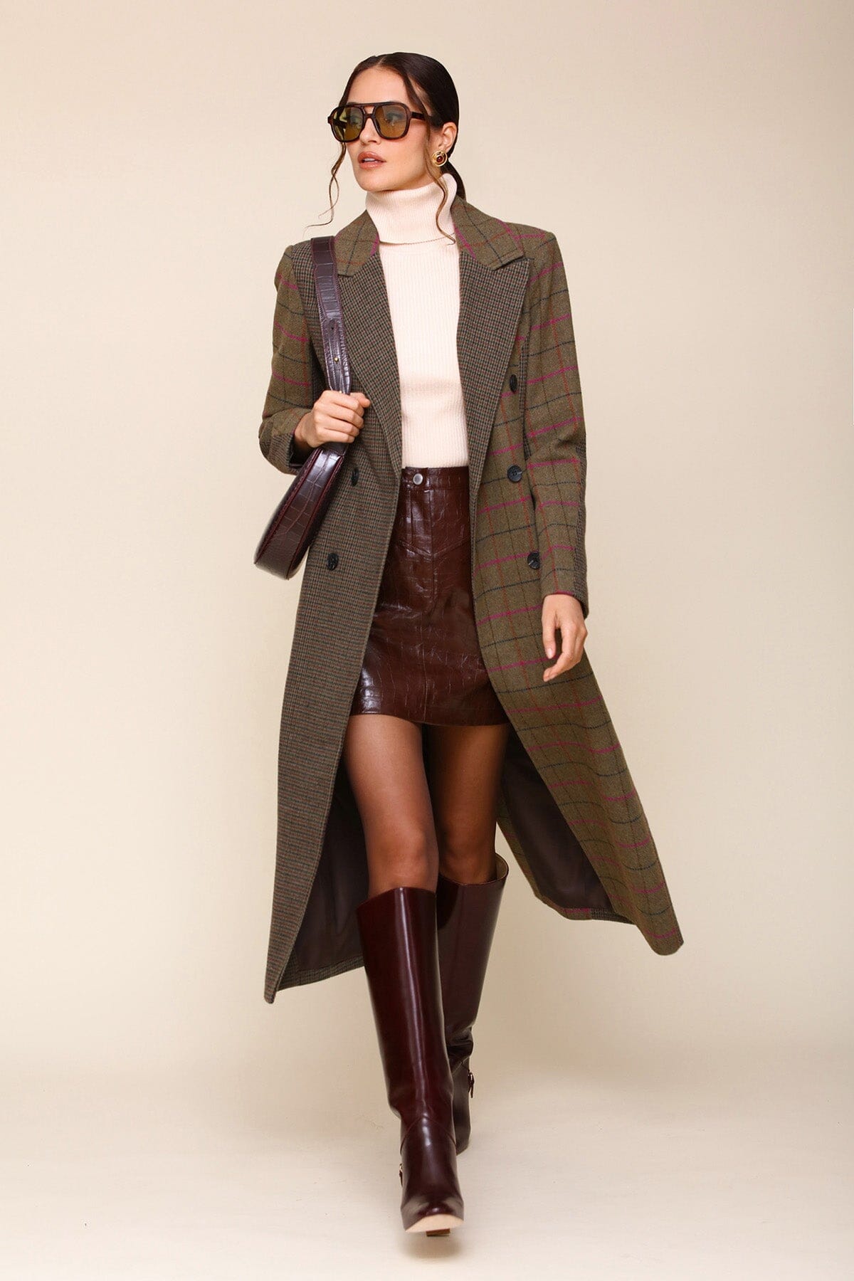 Avec les filles plaid coat deals