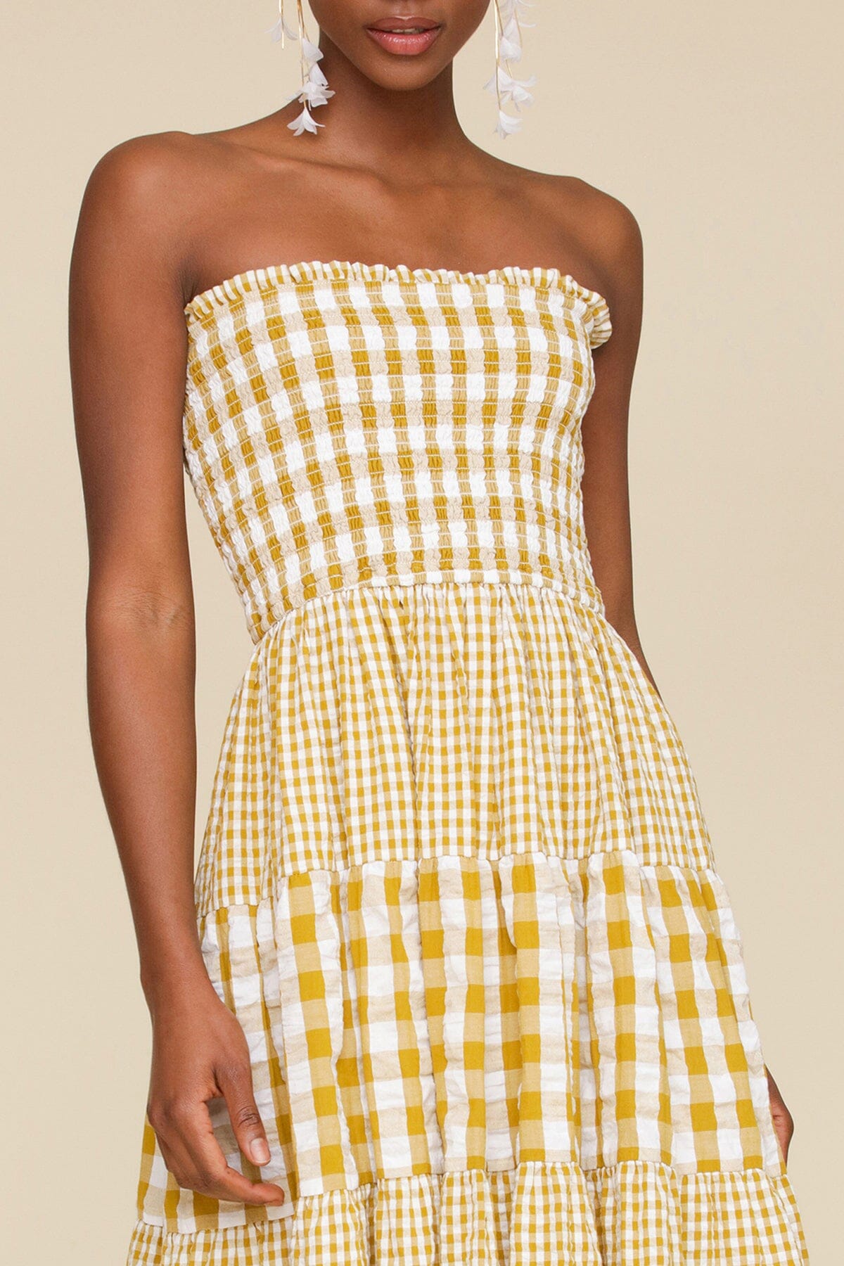 Cotton Gingham Tiered Maxi Skirt Skirts Avec Les Filles