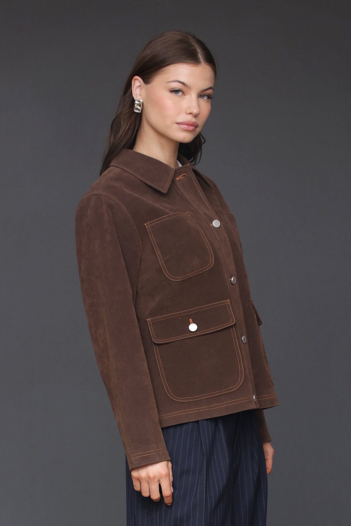 Faux Suede Barn Jacket Coats & Jackets Avec Les Filles