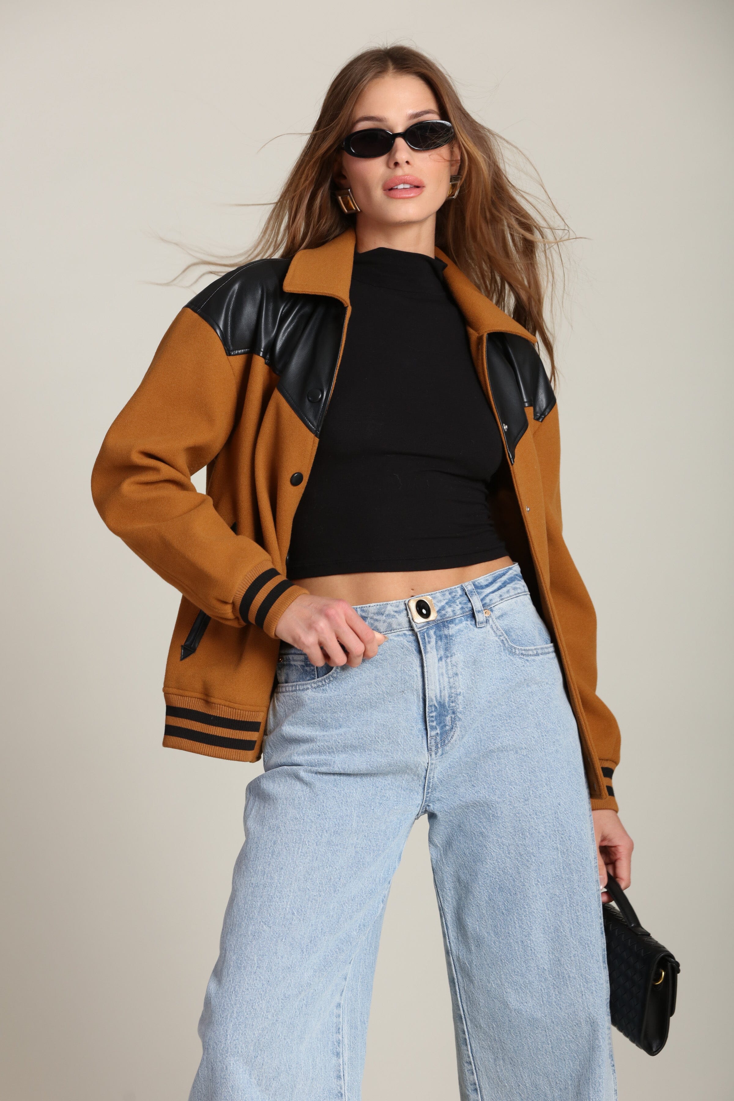 Mixed Media Western Bomber Jacket Coats & Jackets Avec Les Filles