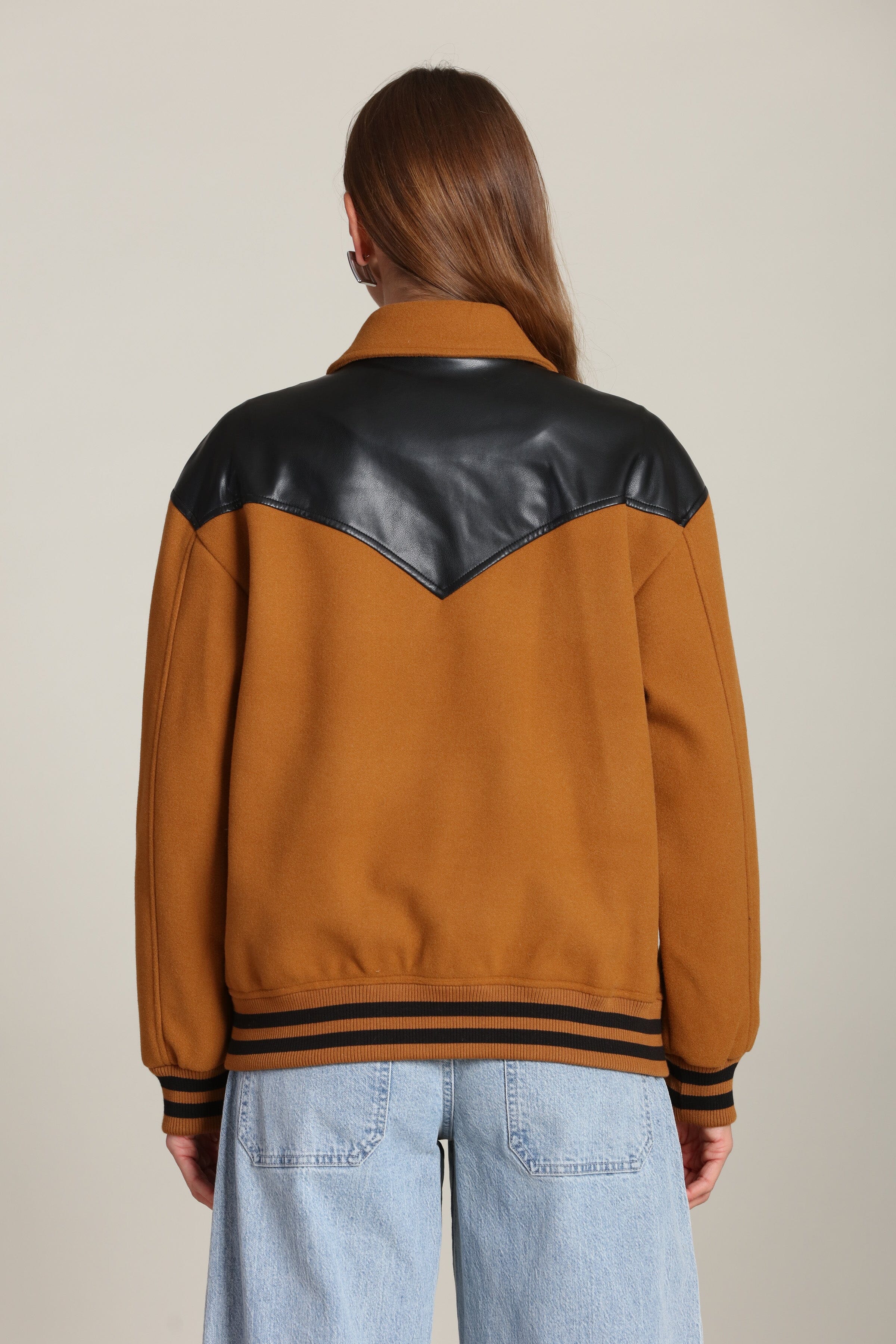 Mixed Media Western Bomber Jacket Coats & Jackets Avec Les Filles