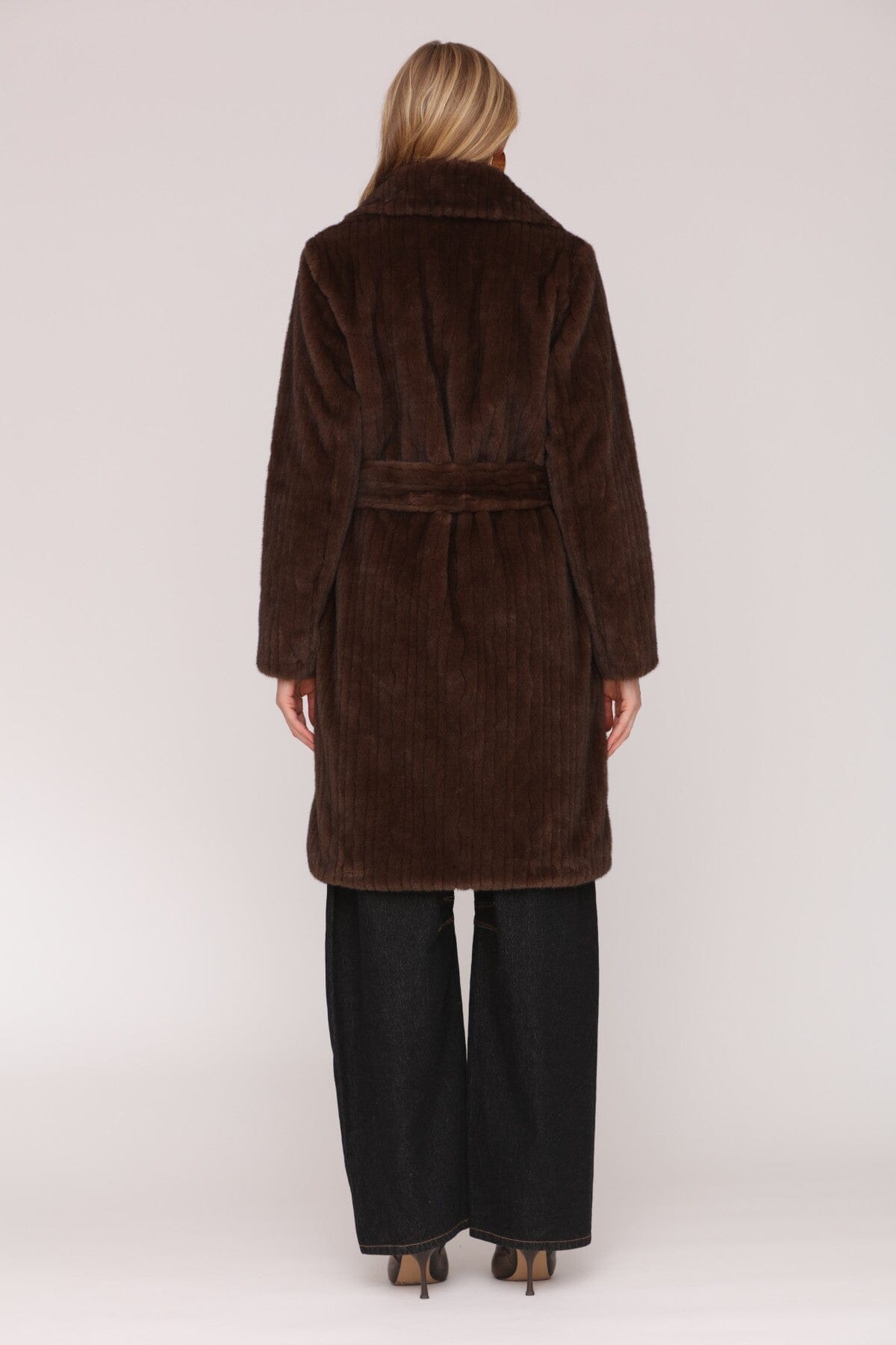 Coat Notch Collar Belted Coats & Jackets Avec Les Filles