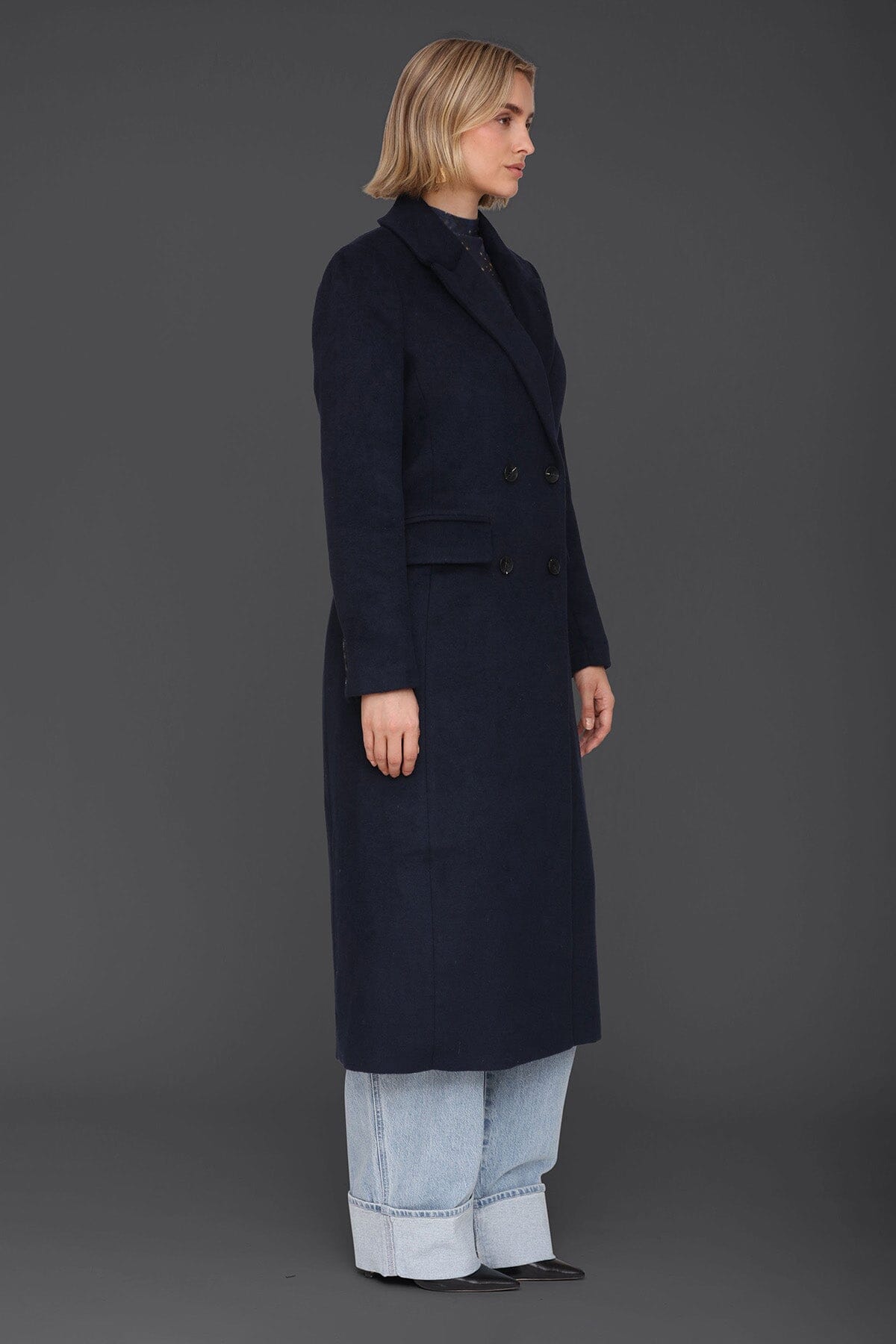 Wool Blend Double Breasted Coat Coats & Jackets Avec Les Filles