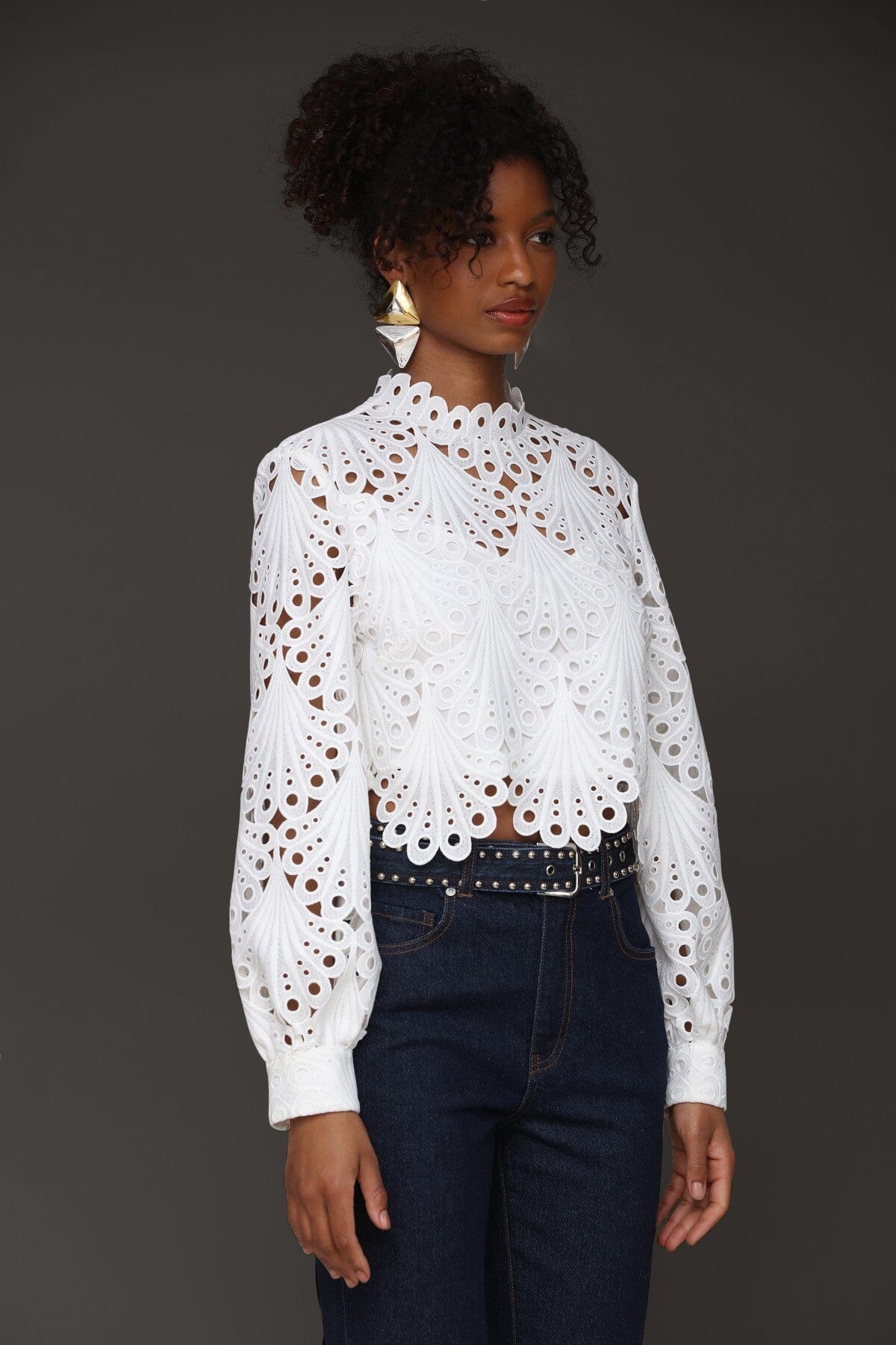 Eyelet Embroidered Blouse Shirts & Tops Avec Les Filles