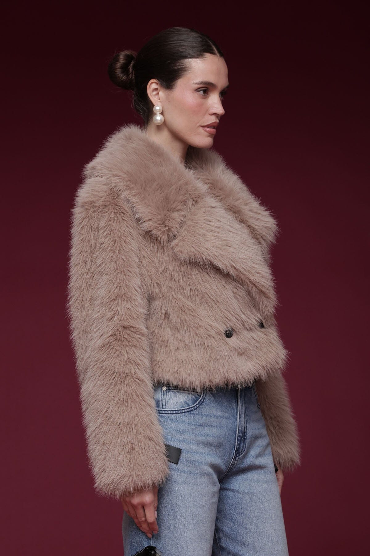 Faux Fur Cropped Coat Coats & Jackets Avec Les Filles