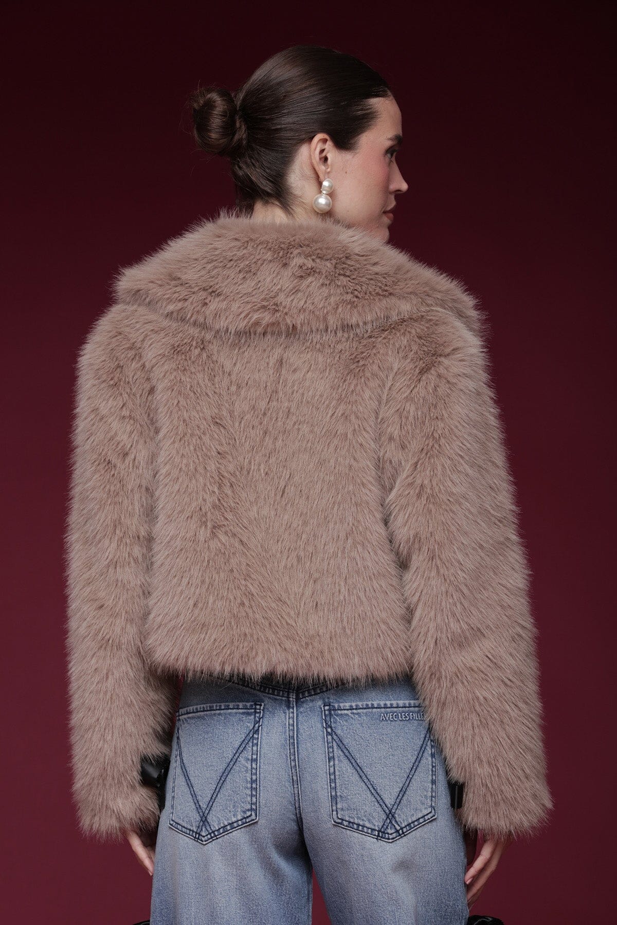 Faux Fur Cropped Coat Coats & Jackets Avec Les Filles