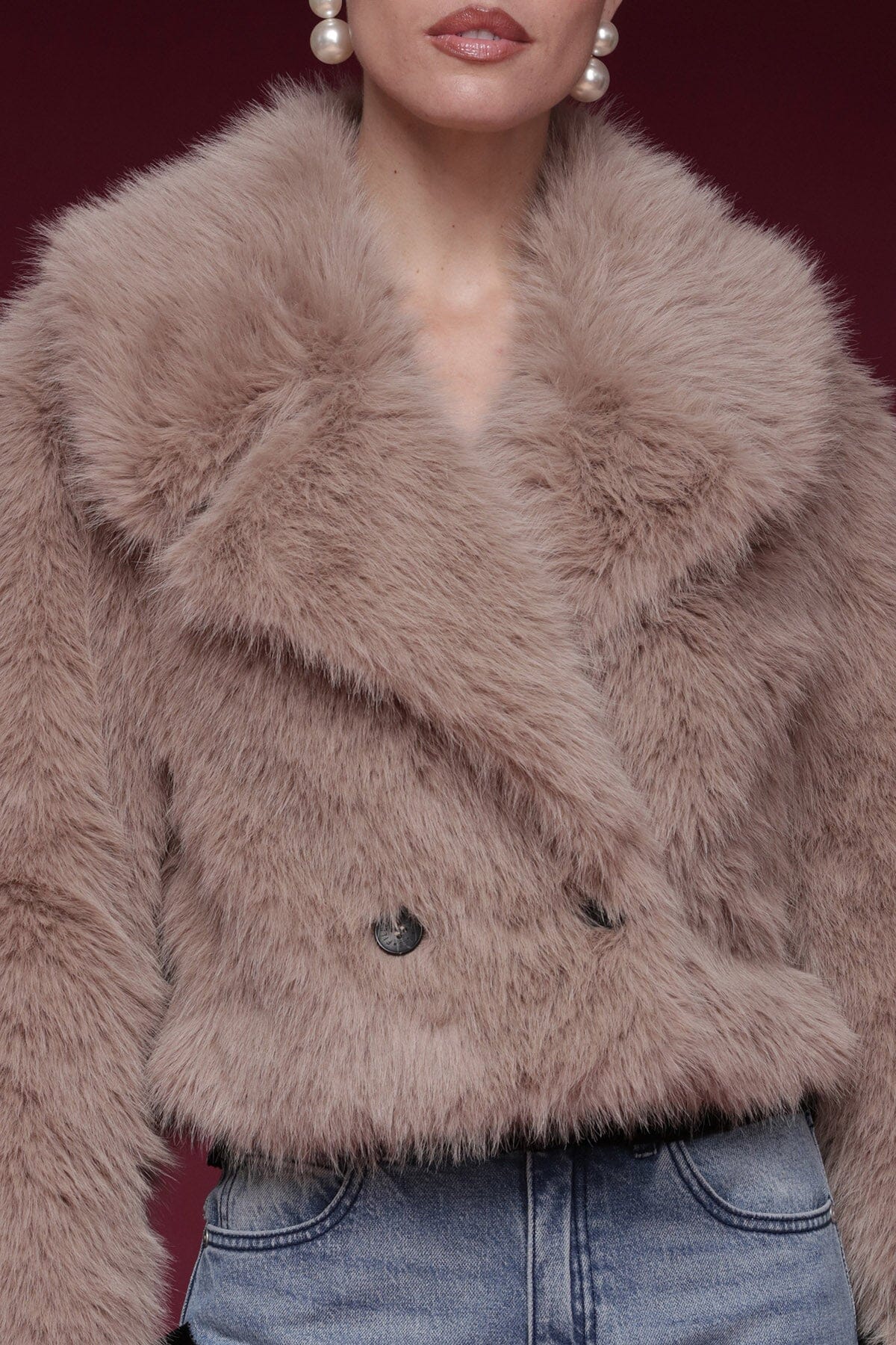 Faux Fur Cropped Coat Coats & Jackets Avec Les Filles