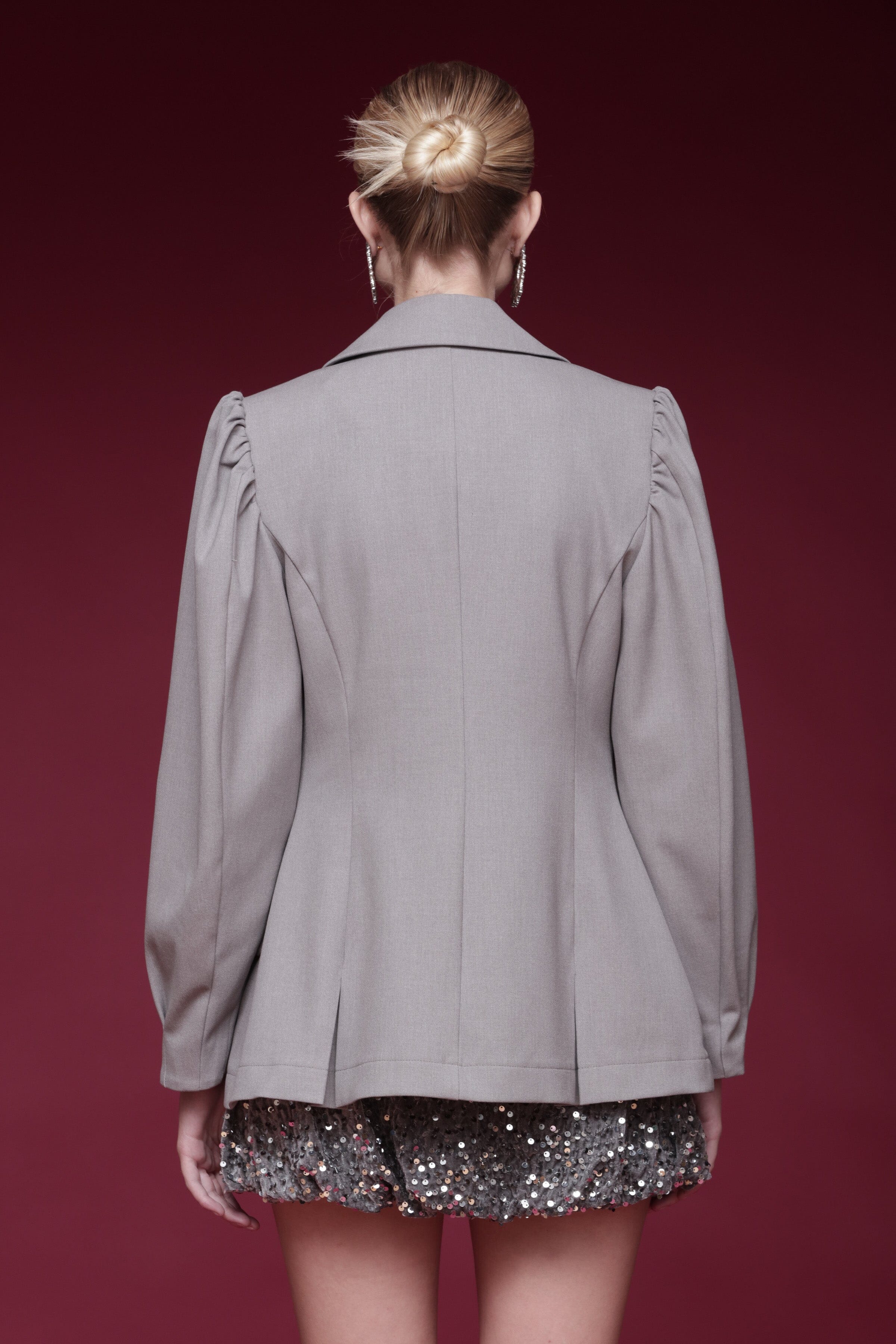 ADD Jacket Puff Sleeve DB Blazer Coats & Jackets Avec Les Filles