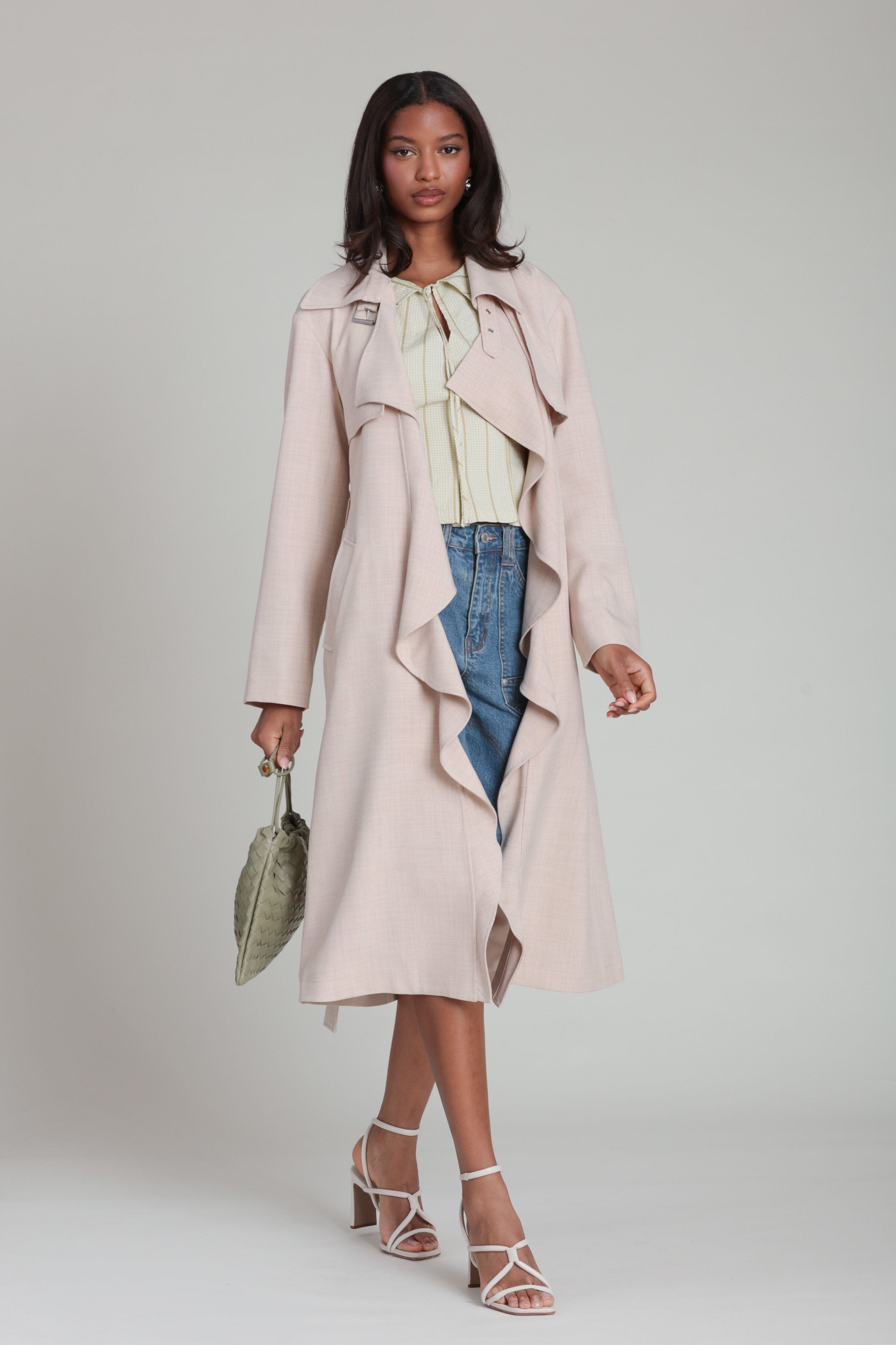 Waterfall Drape Trench Coat Coats & Jackets Avec Les Filles