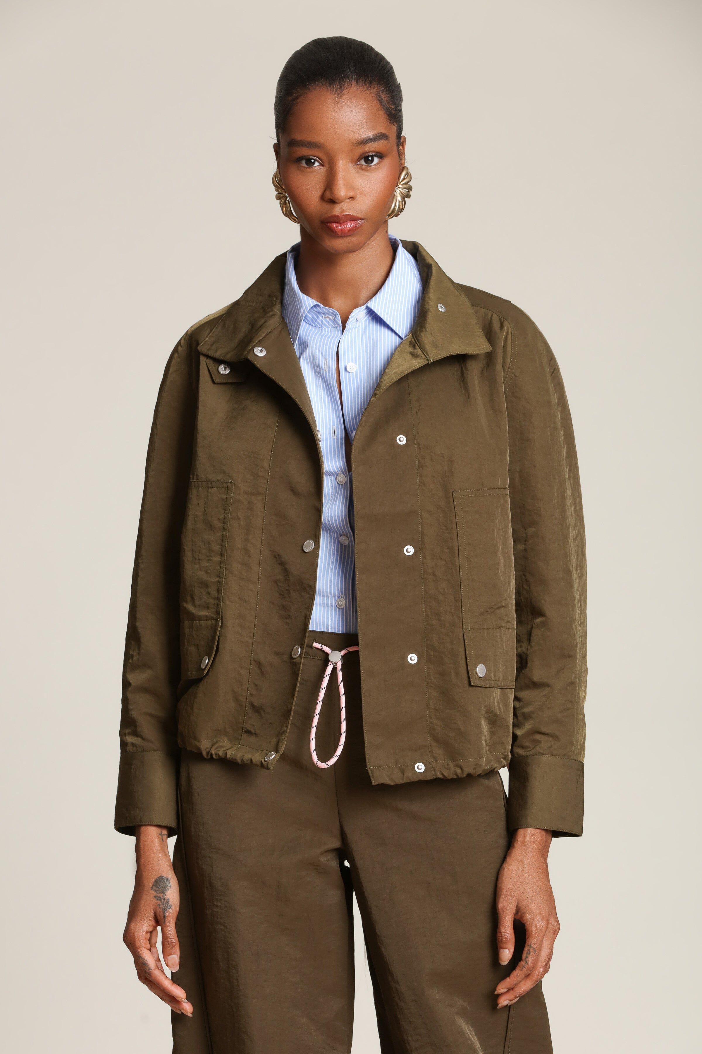 Jacket Anorak with Drawstring Coats & Jackets Avec Les Filles