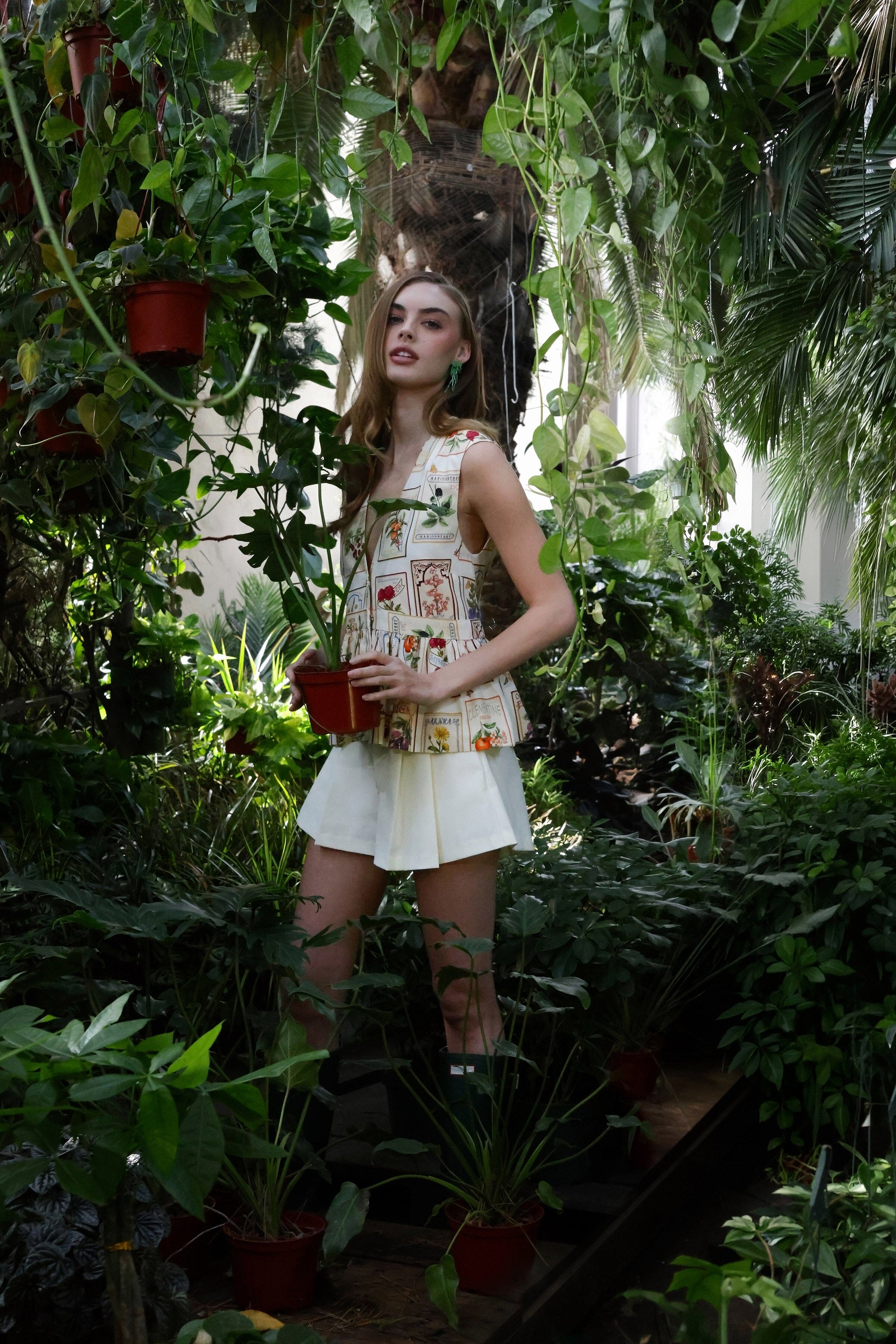 High Rise Pleated Short Shorts Avec Les Filles