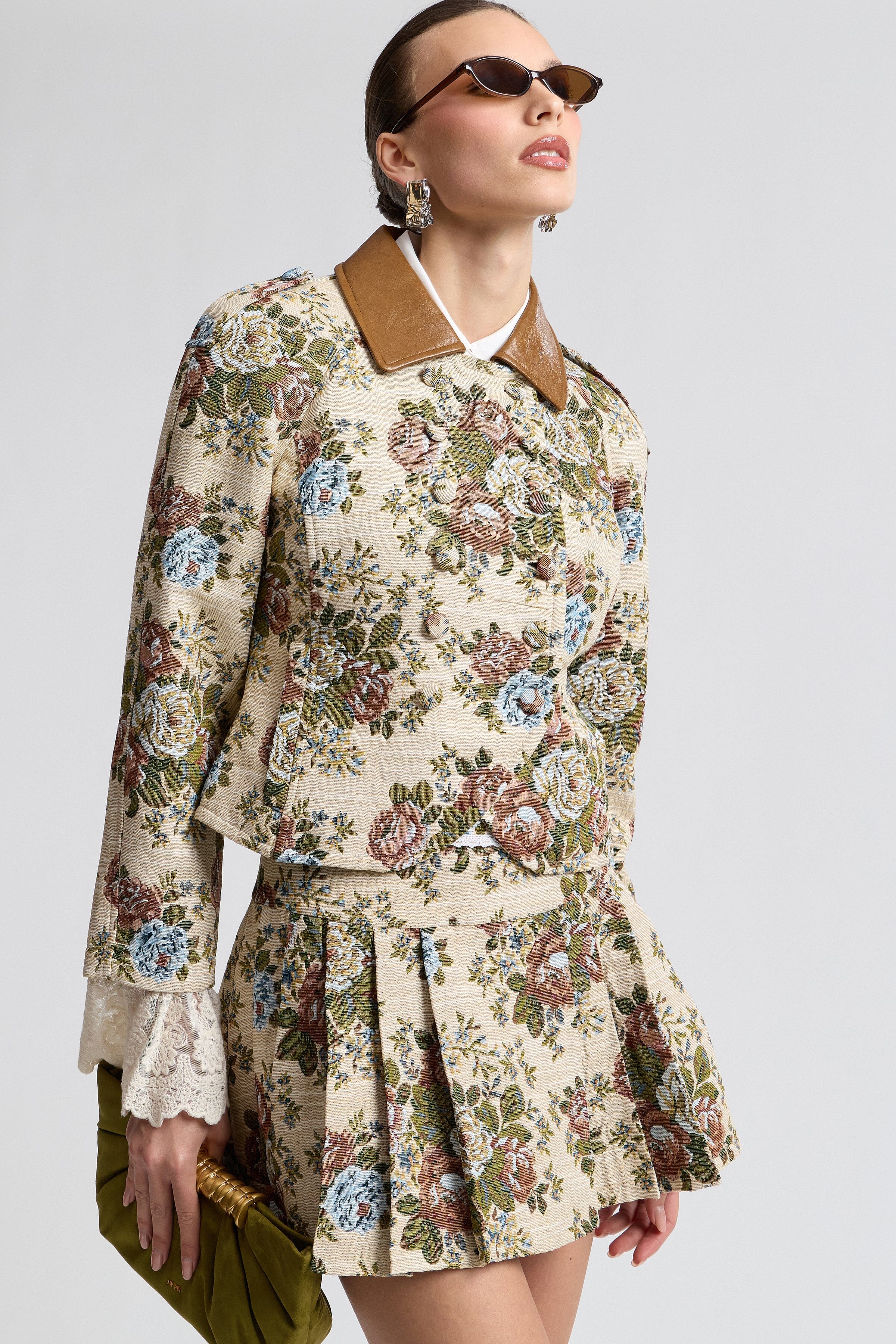 Floral brocade blazer women's. Shop designer women's blazers by Avec Les Filles.