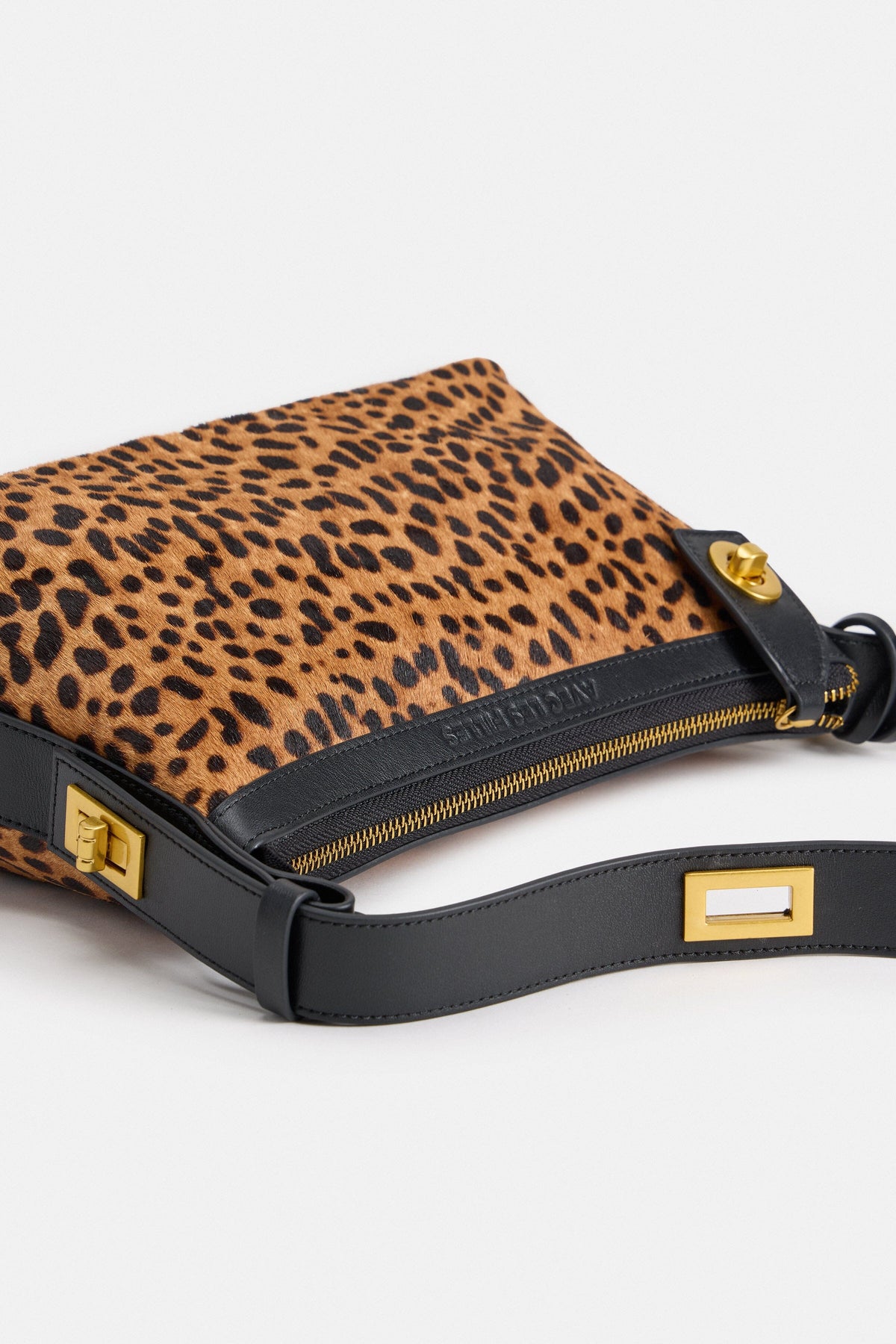 Cheetah purse with adjustable leather shoulder strap - Shop women's cute leather handbags by Avec Les Filles.