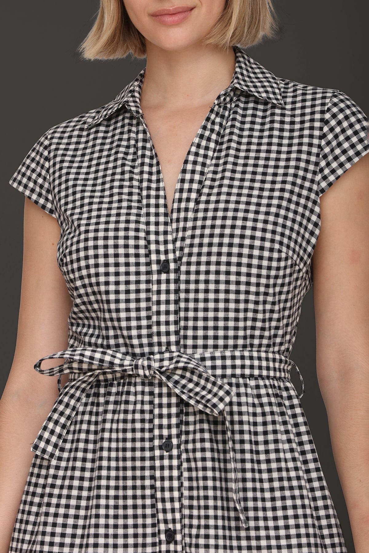 Gingham Cotton Tiered Maxi Shirtdress Dresses Avec Les Filles
