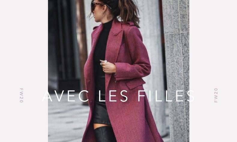 Avec les filles moto wool clearance coat