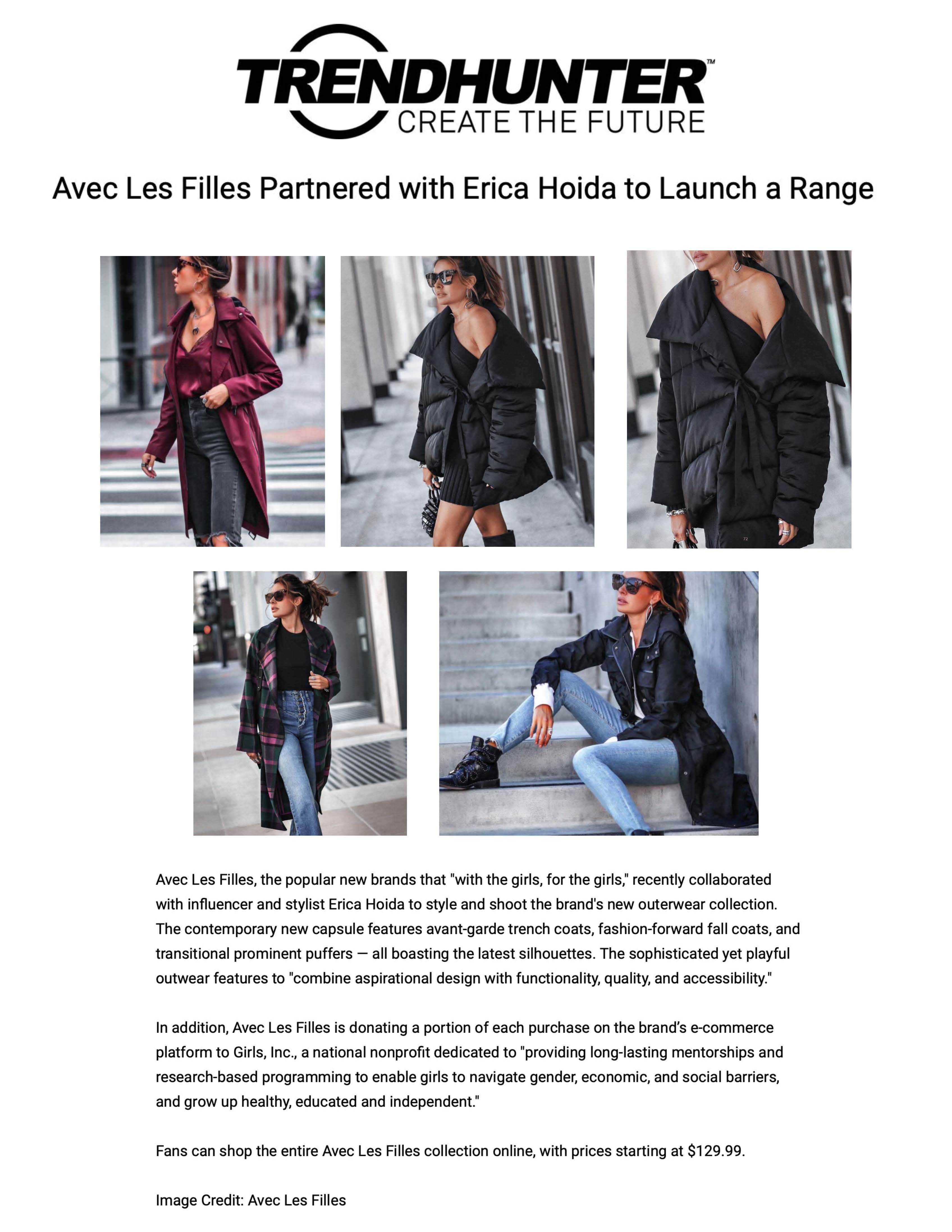 Avec Les Filles Partnered with Erica Hoida to Launch a Range
