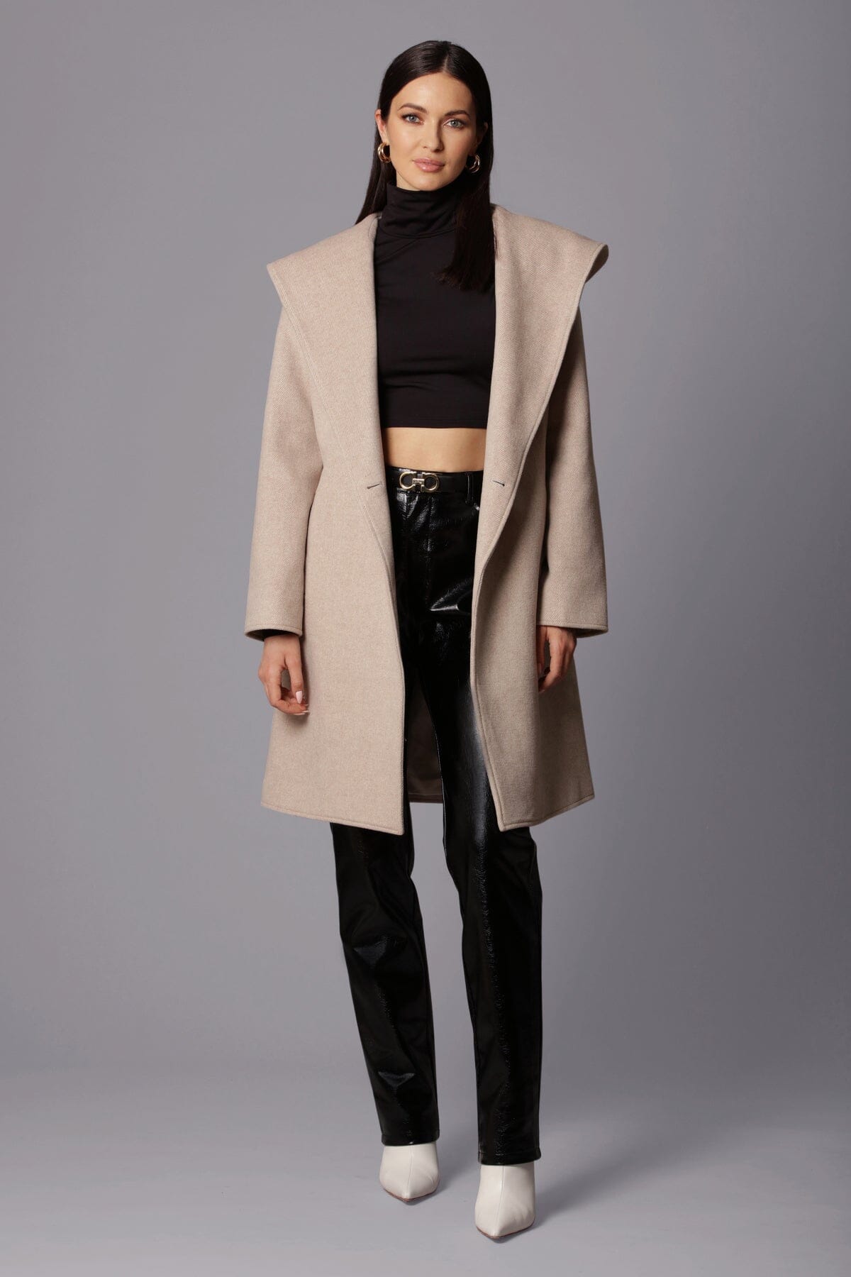 Twill Hooded Robe Coat