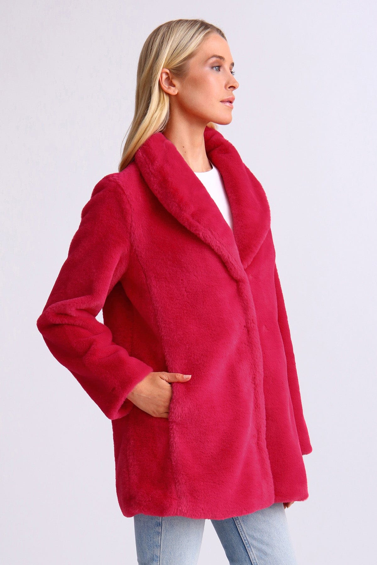 Avec les filles oversized faux fur coat deals