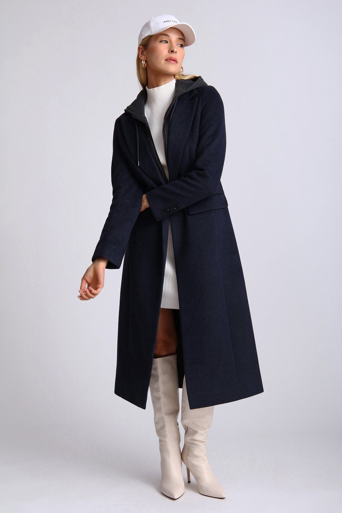 Tailored Longline Hoodie Coat Coats & Jackets Avec Les Filles 