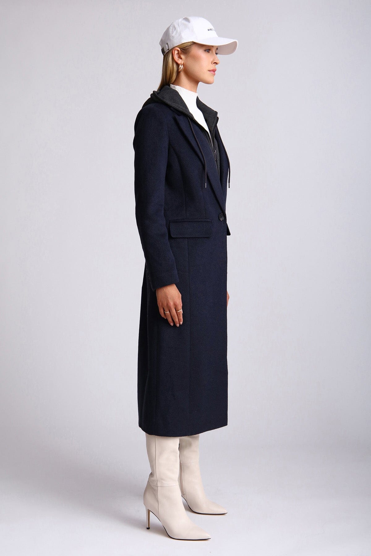 Tailored Longline Hoodie Coat Coats & Jackets Avec Les Filles 