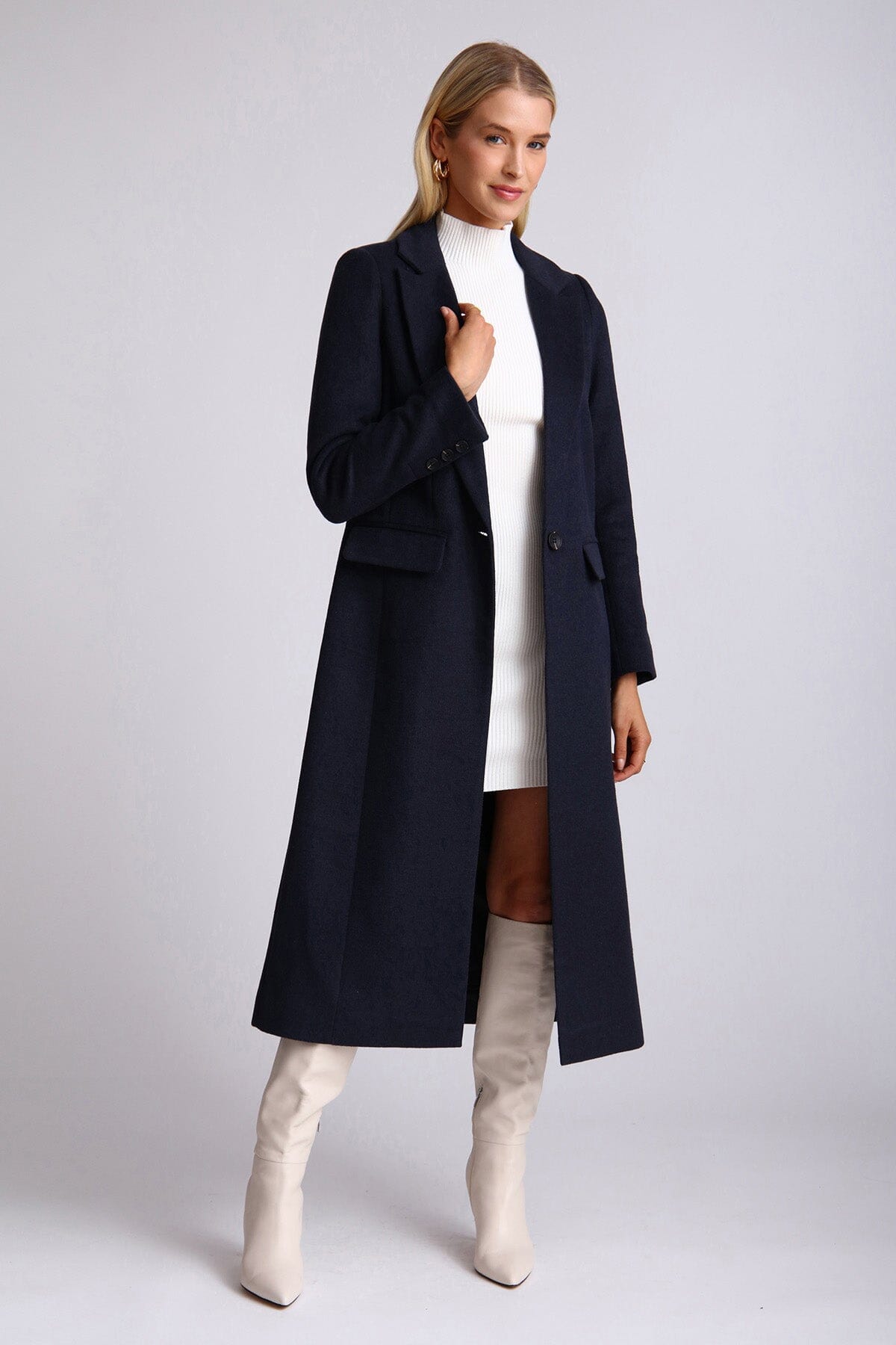 Tailored Longline Hoodie Coat Coats & Jackets Avec Les Filles 