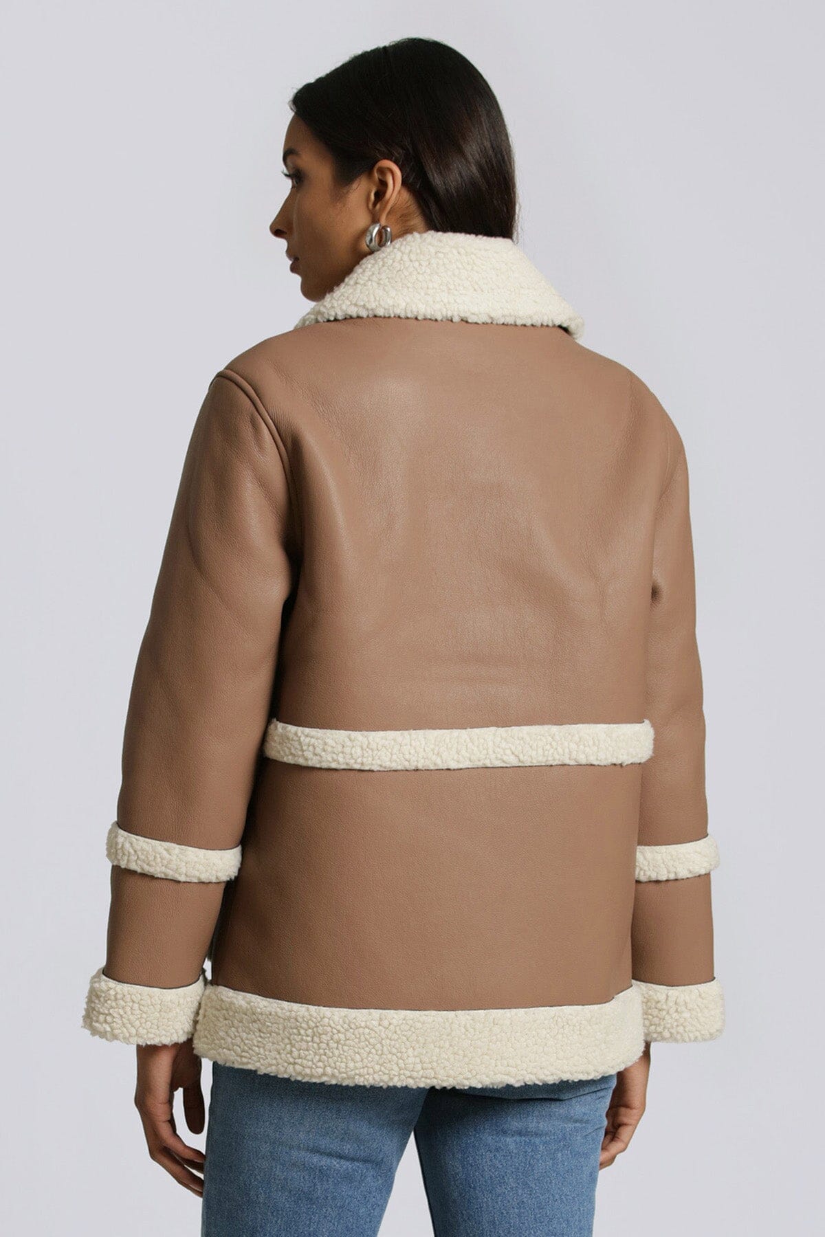 Two-Tone Faux Shearling Coat Coats & Jackets Avec Les Filles 