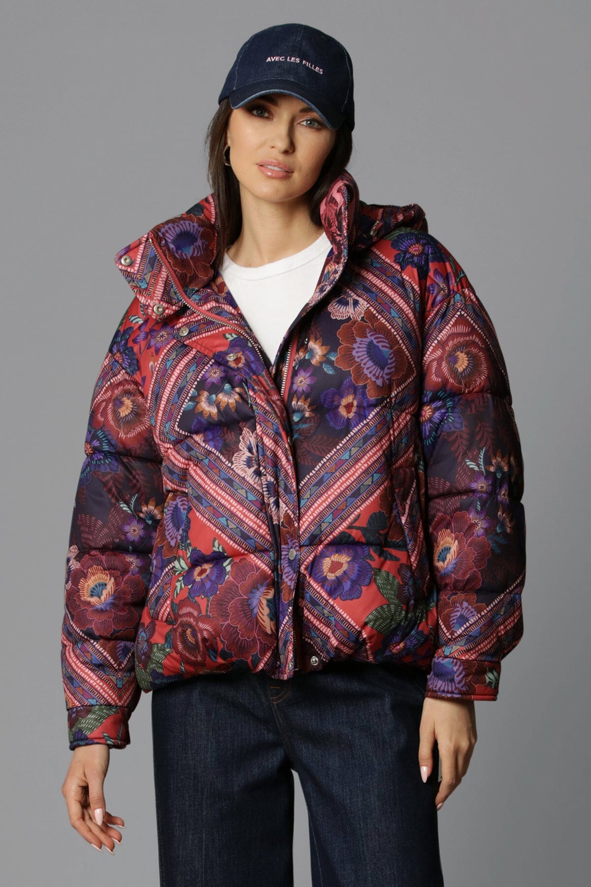 Thermal Puff™ Hooded Patchwork Puffer Coat Coats & Jackets Avec Les Filles Lolita Patchwork L 