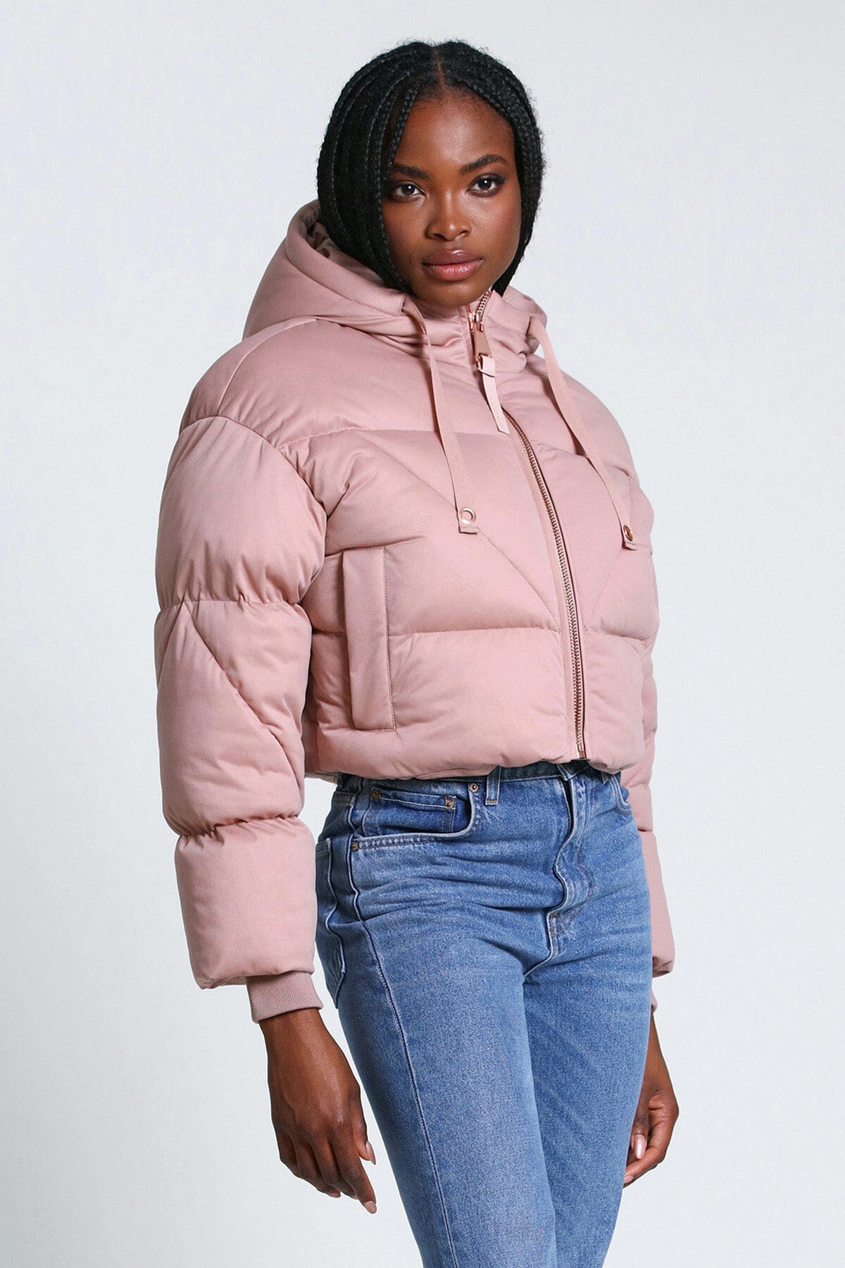 Bubble jacket clearance crop