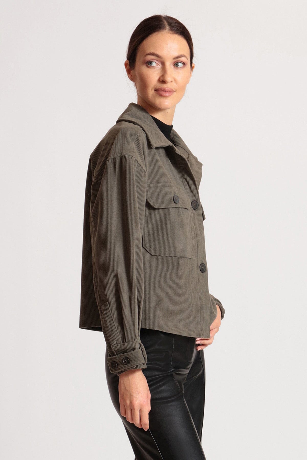 Ladies clearance shirt jacket