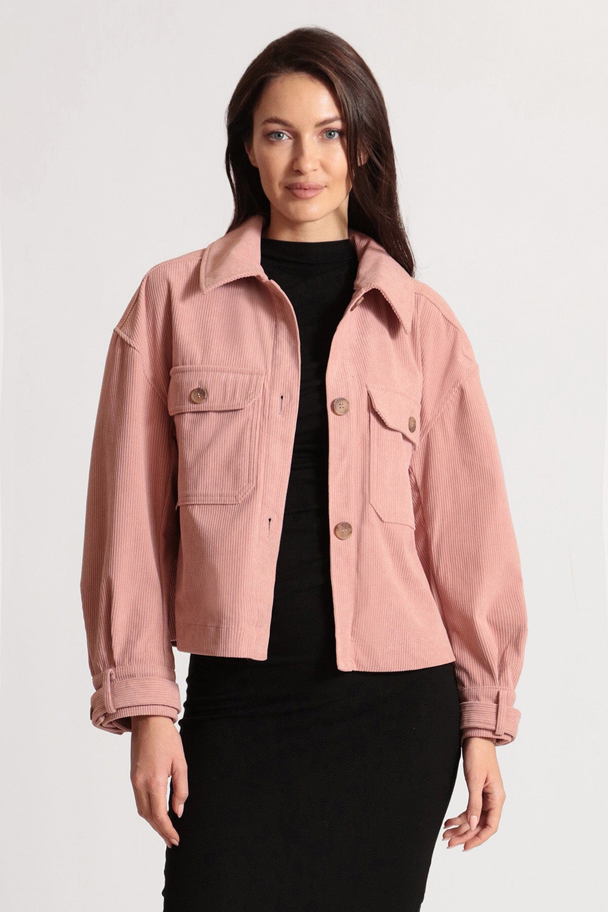 Relaxed Corduroy Shacket Shirt Jacket Coat Outerwear