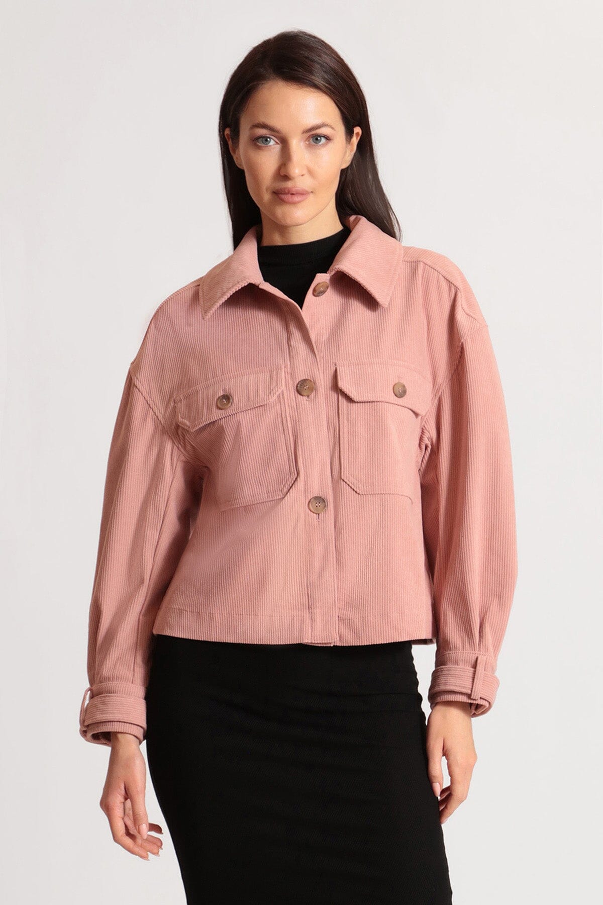 Corduroy pink jacket discount