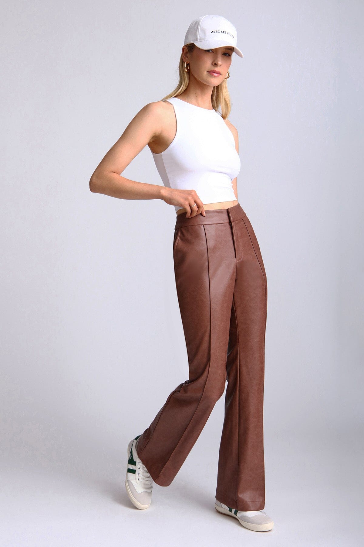 Faux-Ever Leather™ Flare Trouser