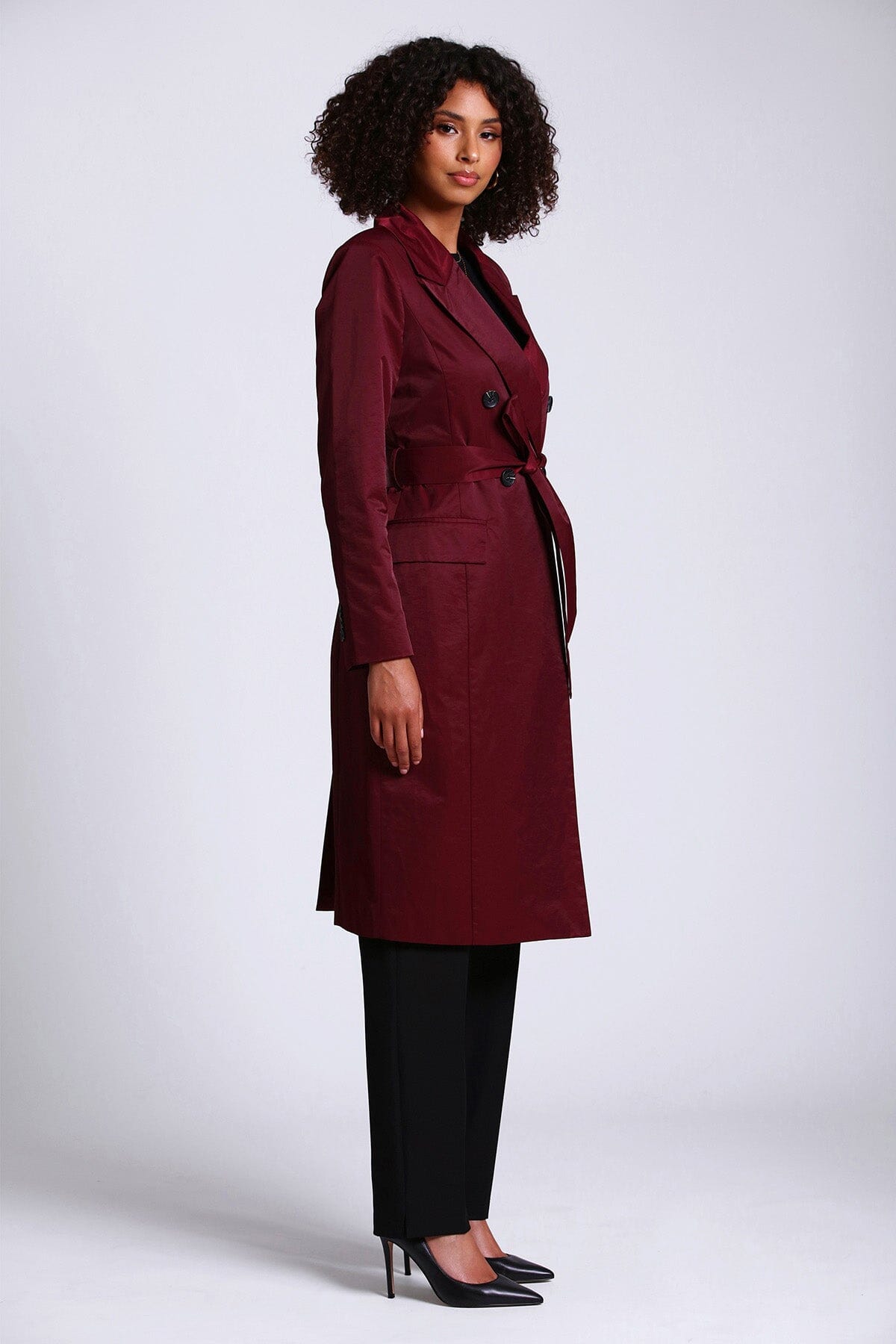 Burgundy winter sale coat womens