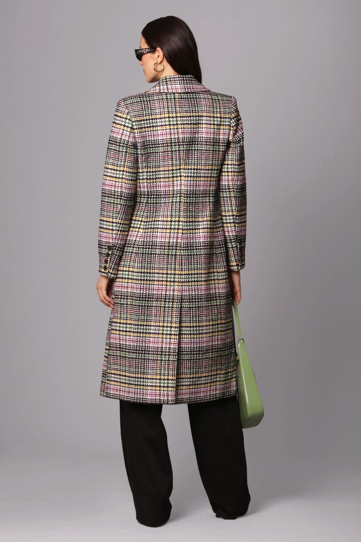 Plaid Double-Breasted Tailored Coat Coats & Jackets Avec Les Filles 