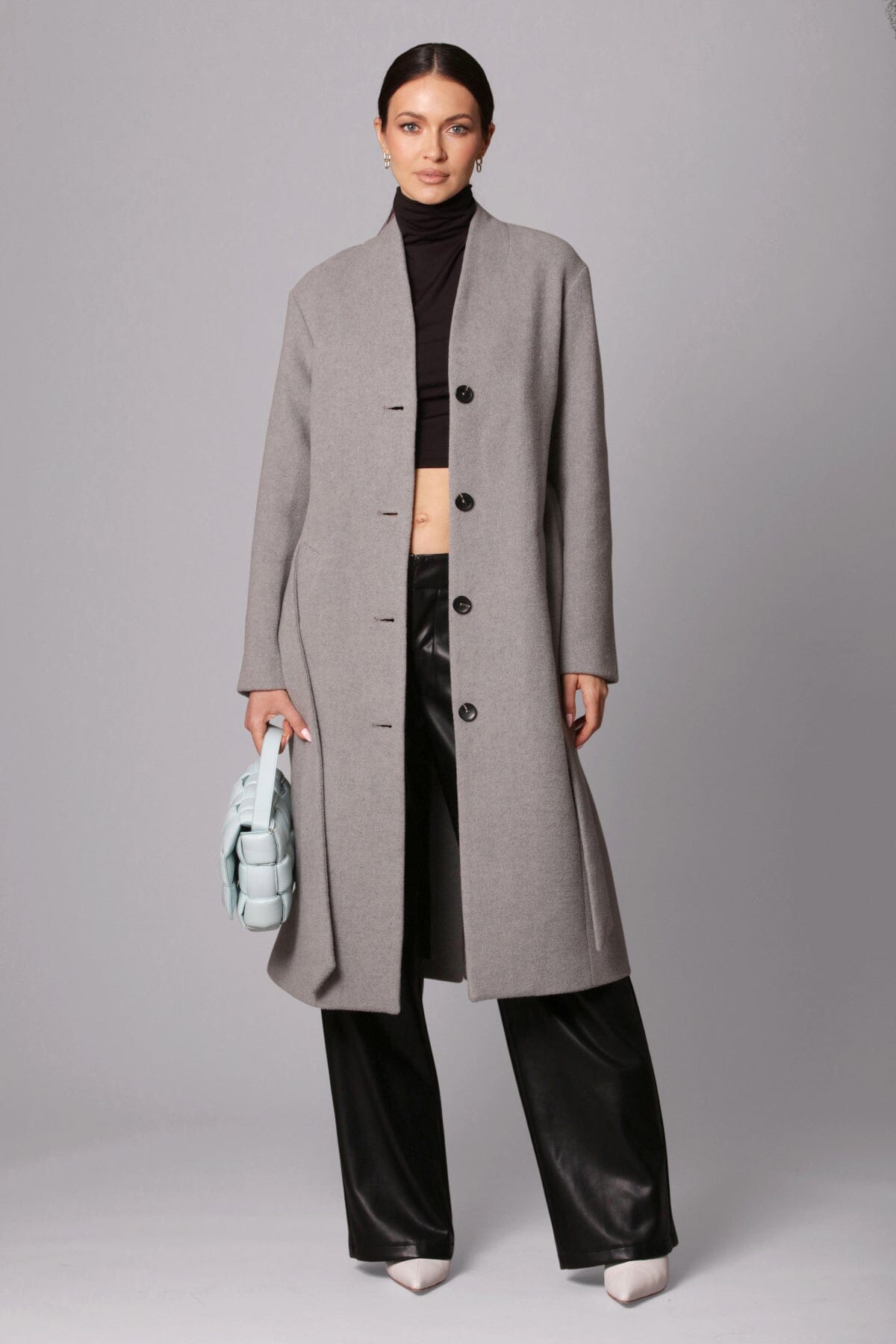 Women's wool blend tailored long dressy coat Avec Les Filles
