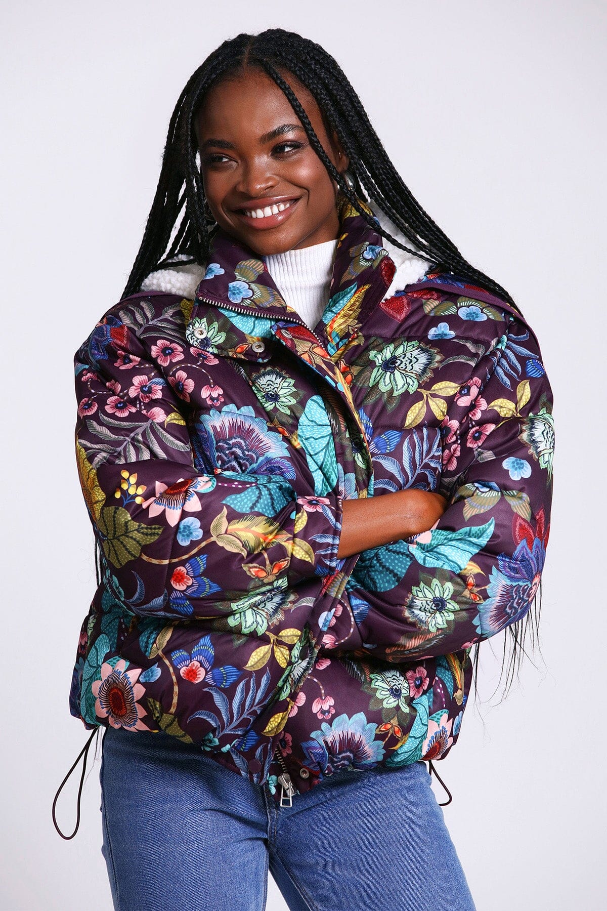 Women's floral clearance print jackets