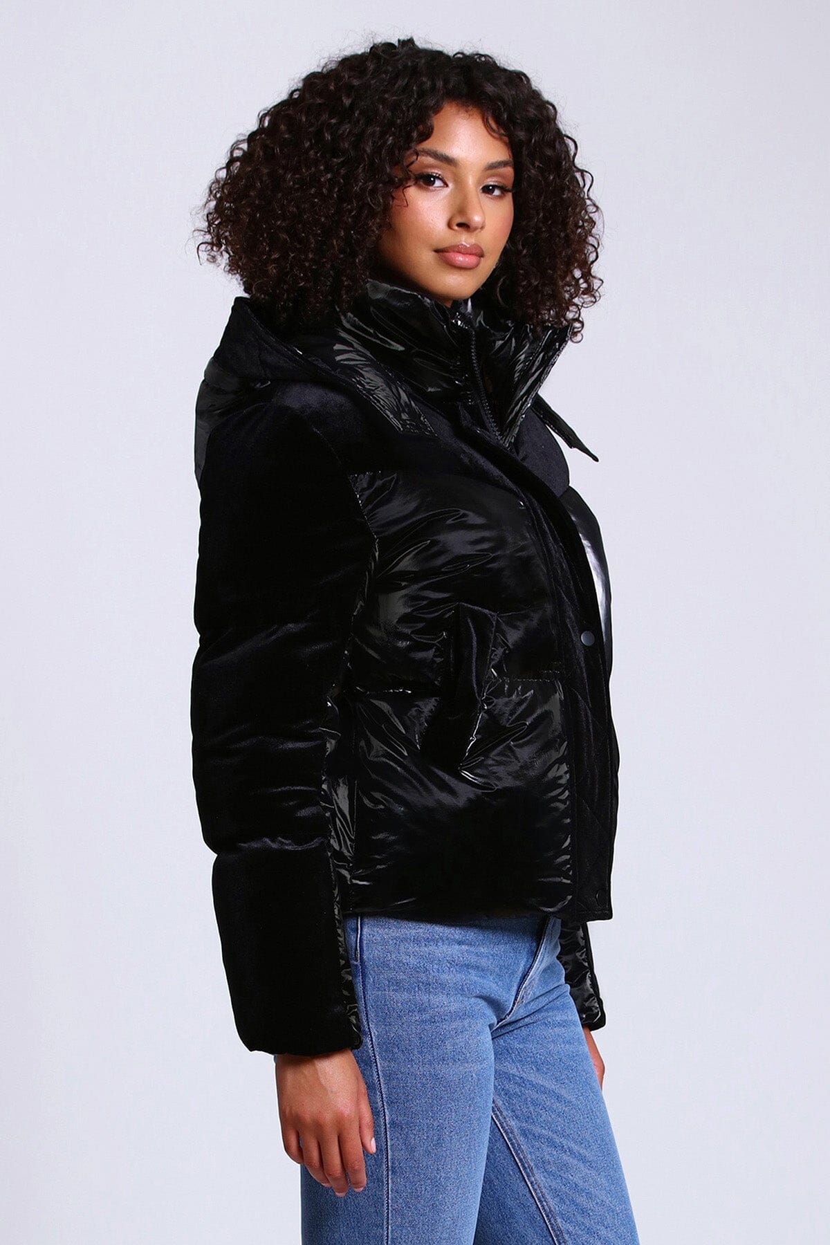 Avec les filles shop nylon down puffer jacket