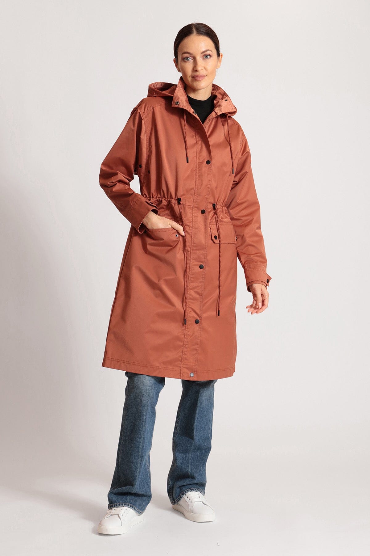 Rust raincoat cheap