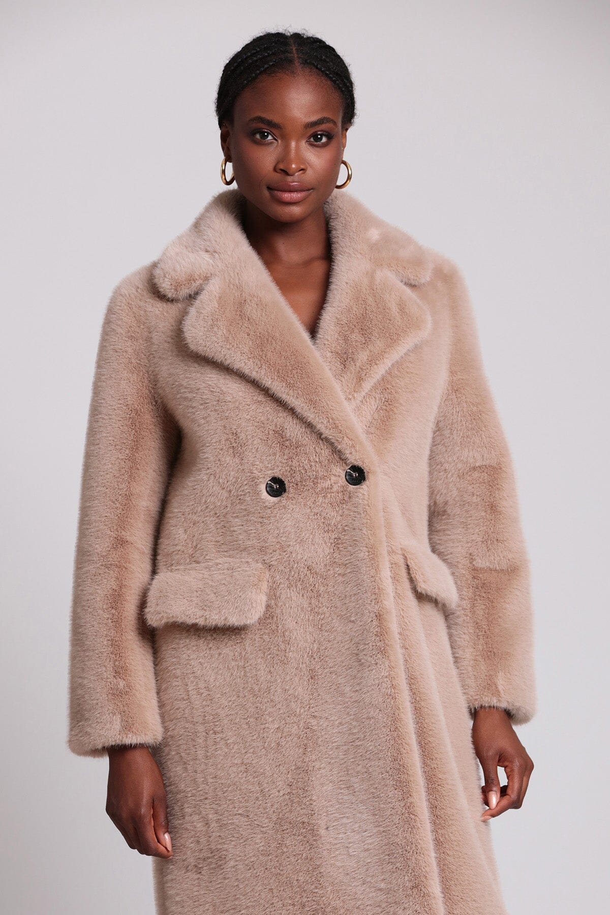 Faux mink 2025 coat womens