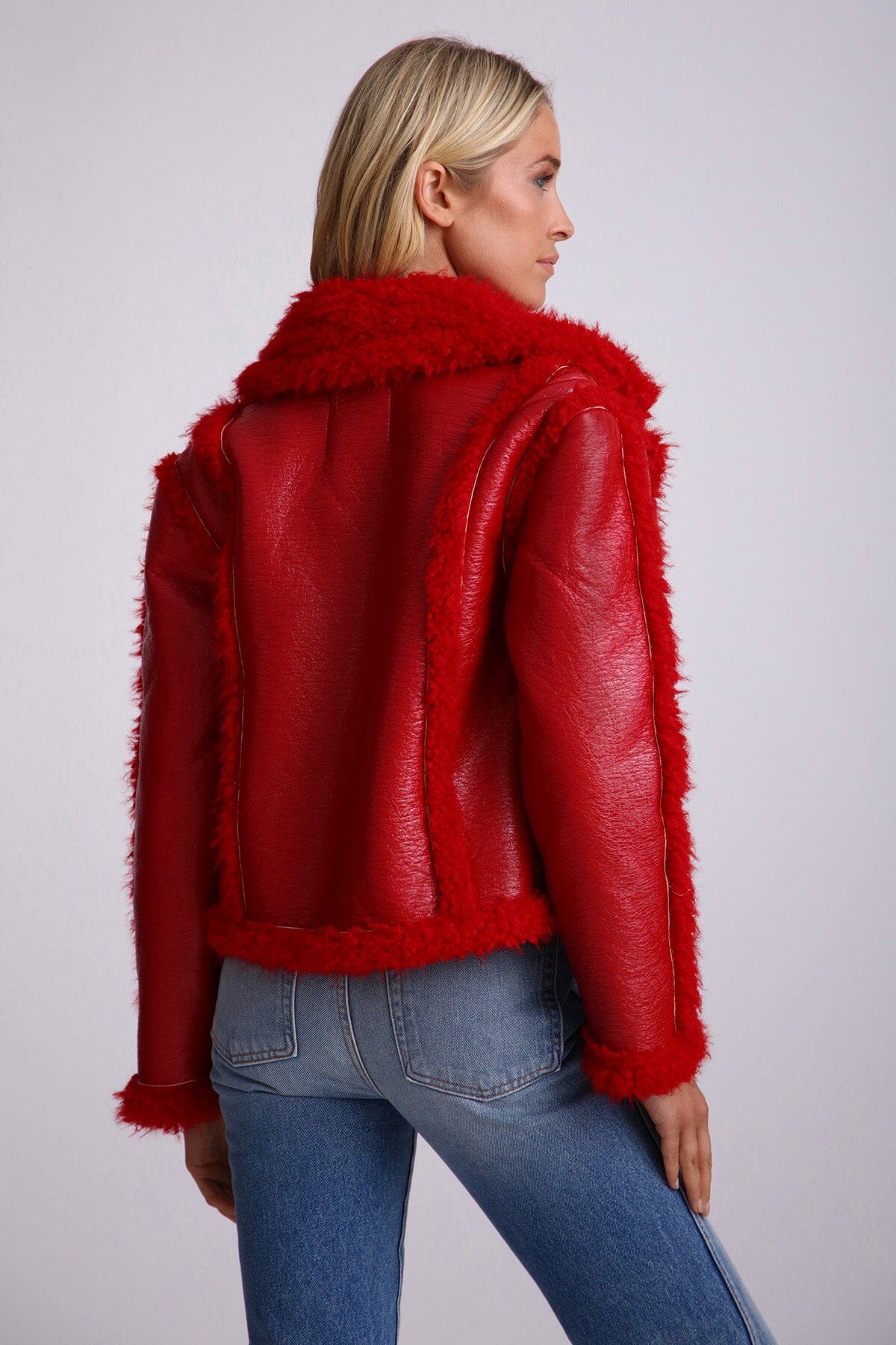 Glazed Faux Shearling Jacket Coats & Jackets Avec Les Filles 