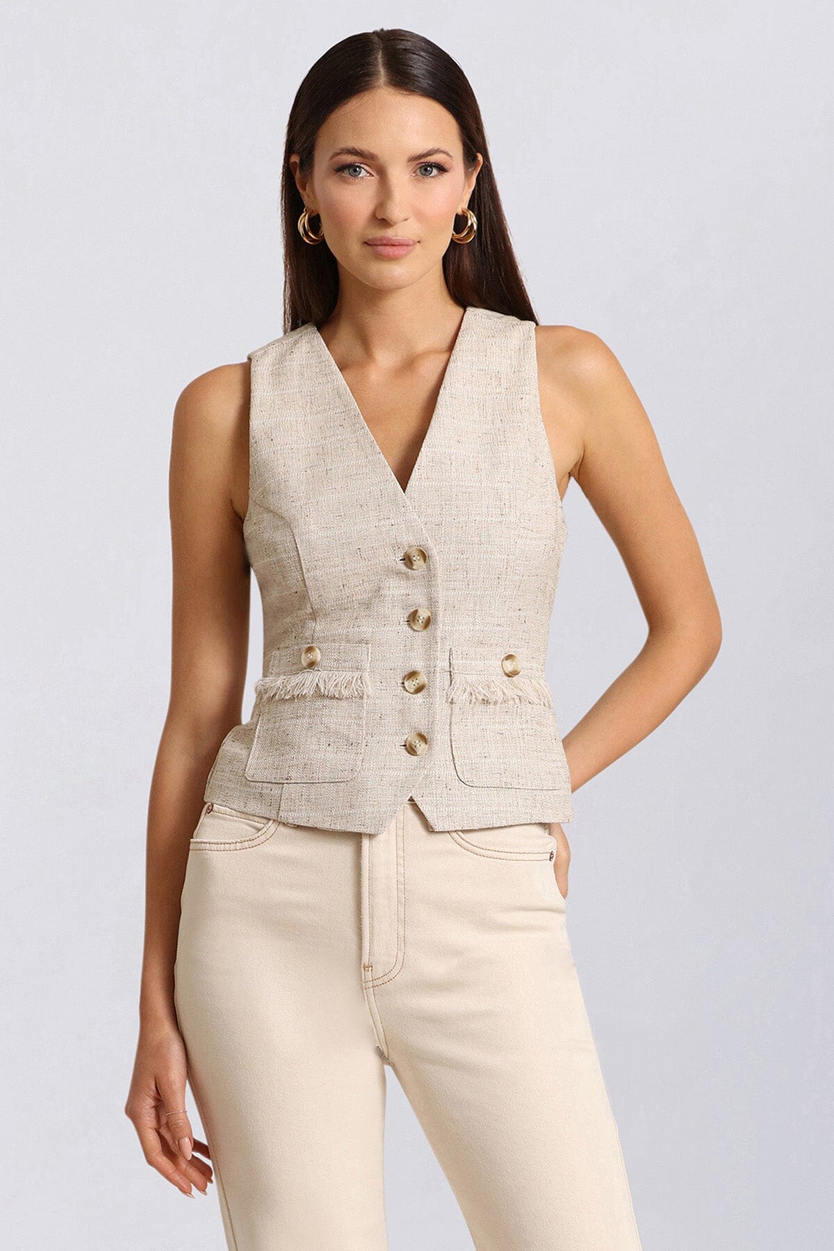 Tailored Tweed Suit Vest