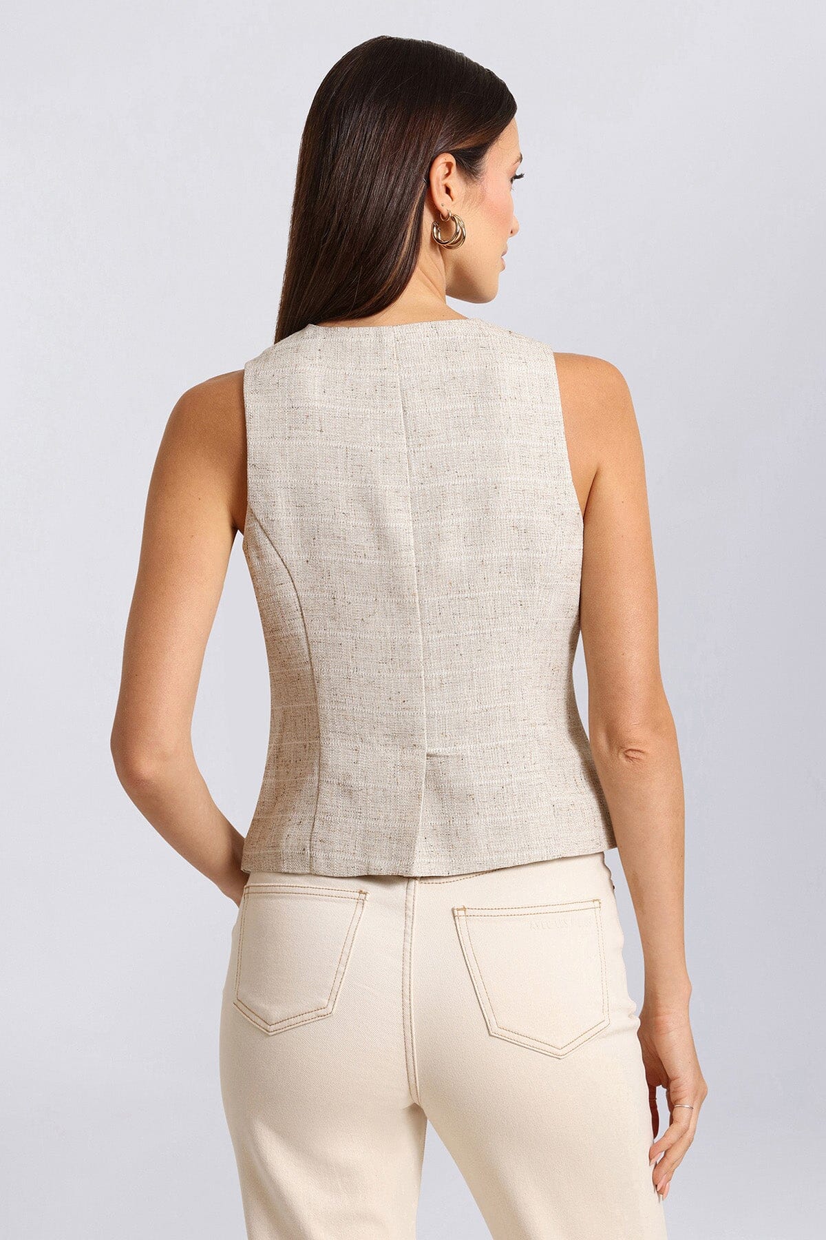 Tailored Tweed Suit Vest