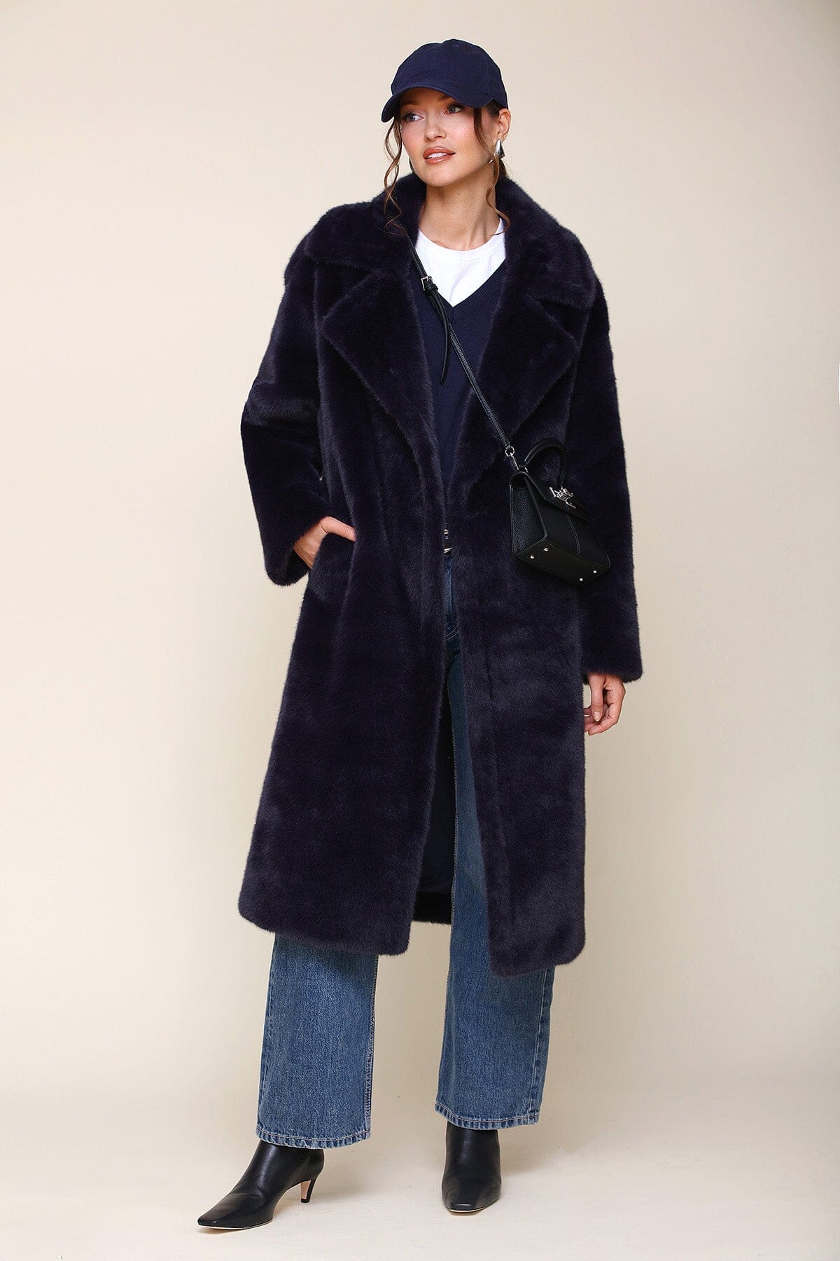 Women's White Faux Fur Coat - Shop cute designer long oversized fit faux fur coats by Avec Les Filles