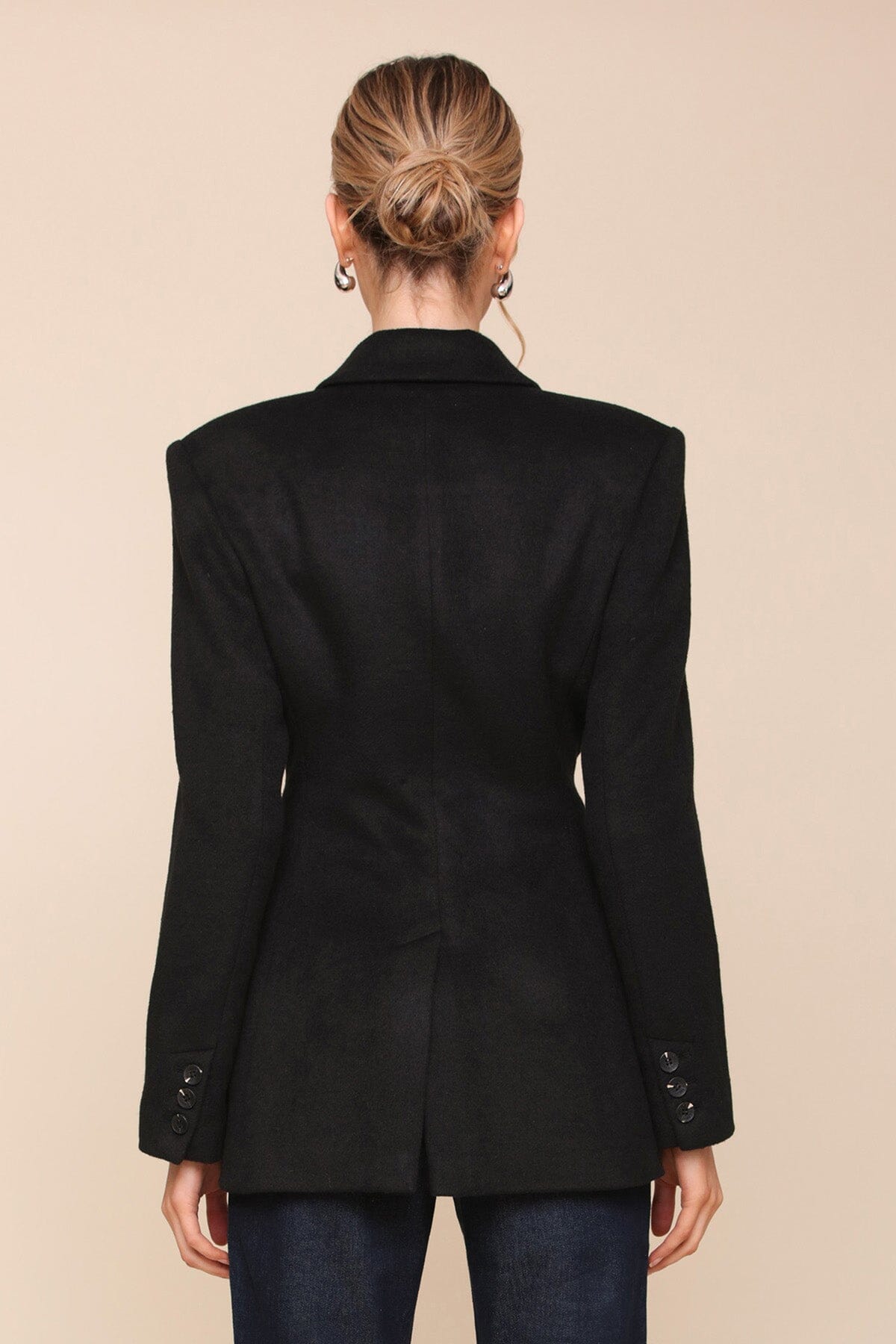 Hourglass Double-Breasted Black Blazer Jacket - Cute Coats & Jackets by Avec Les Filles