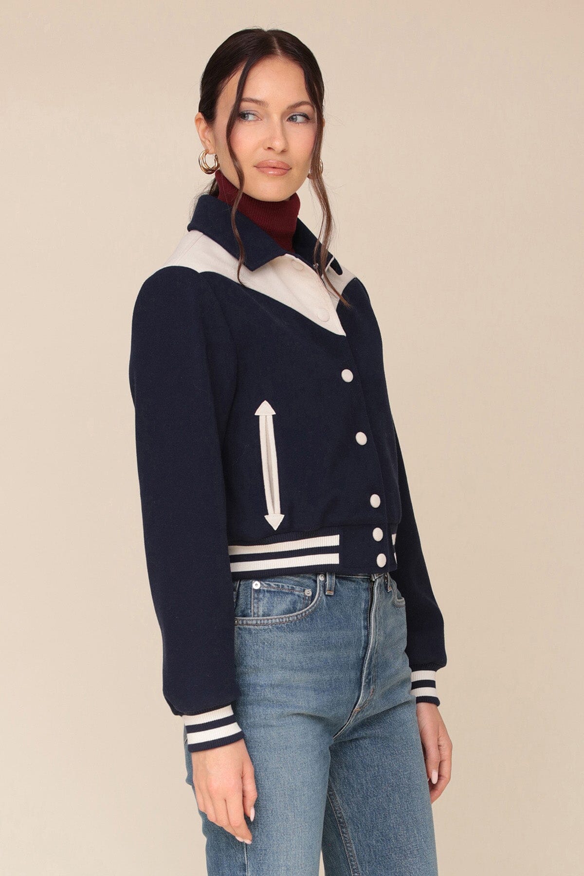 Colorblock Varsity Bomber Jacket Coats & Jackets Avec Les Filles 