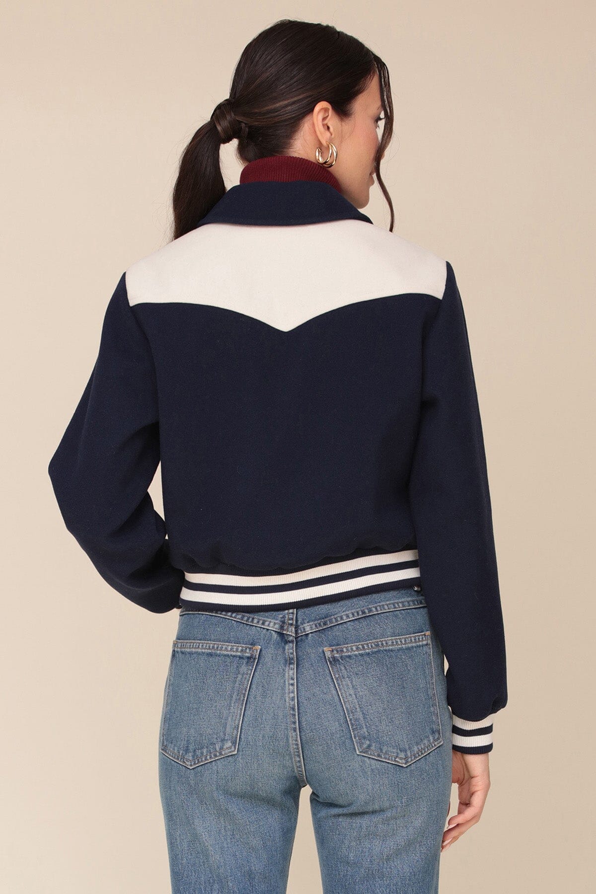 Colorblock Varsity Bomber Jacket Coats & Jackets Avec Les Filles 